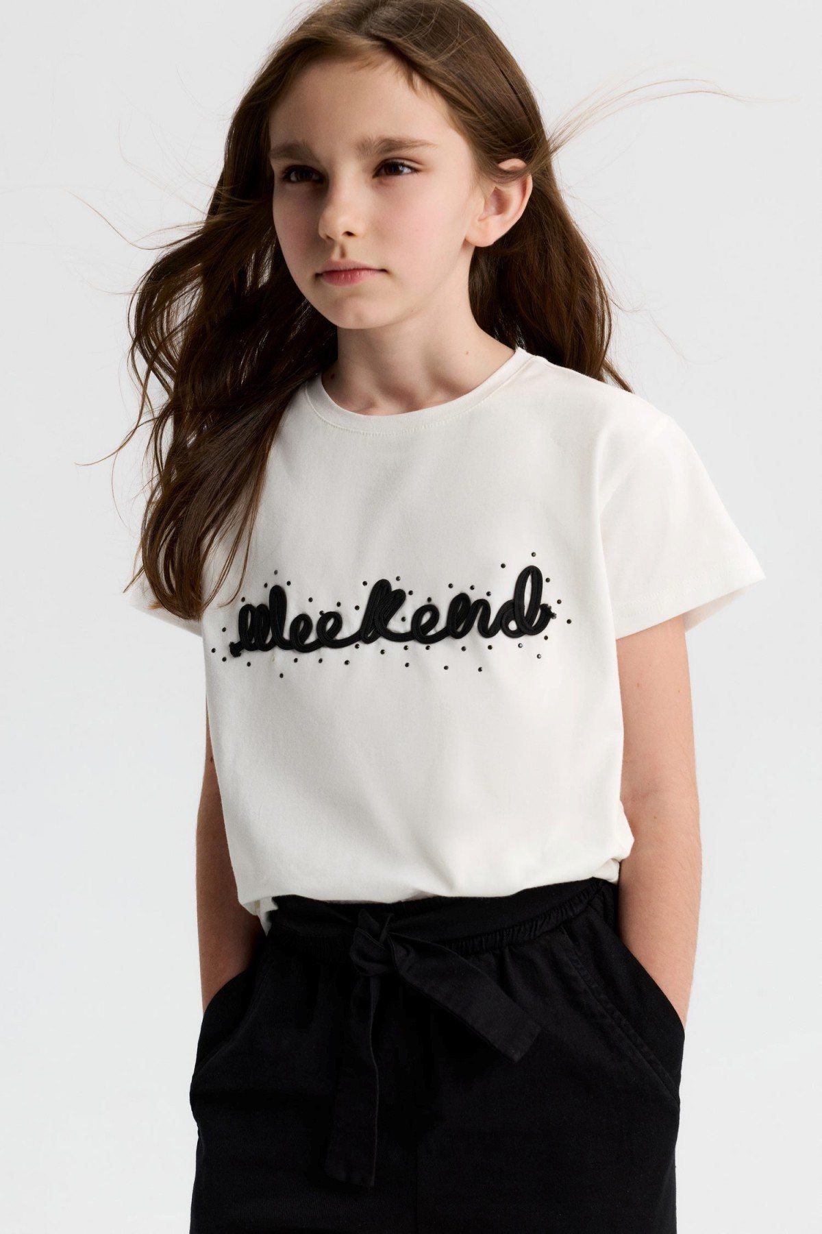 8-14 Yaş Isabella Luna Kız Çocuk Takım-Ekru