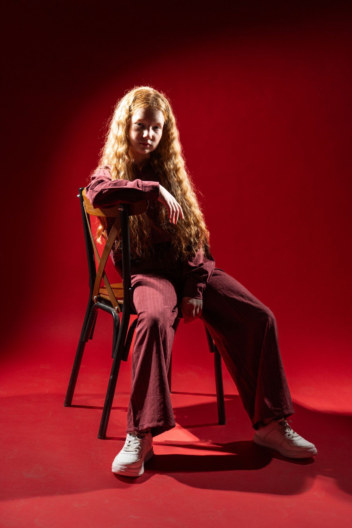 9-15 Yaş Premium Class Kız Çocuk Takım-Bordo