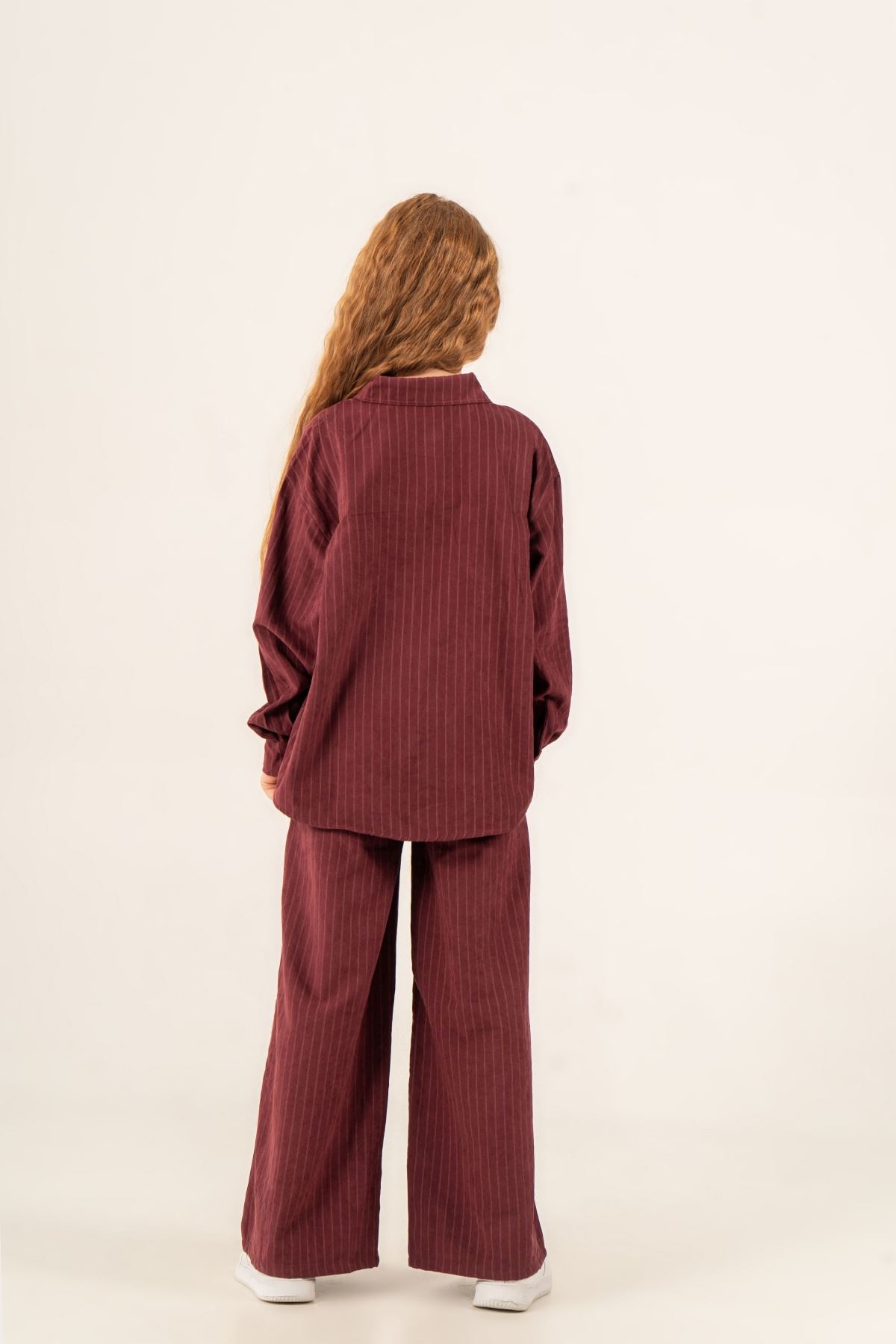 9-15 Yaş Premium Class Kız Çocuk Takım-Bordo