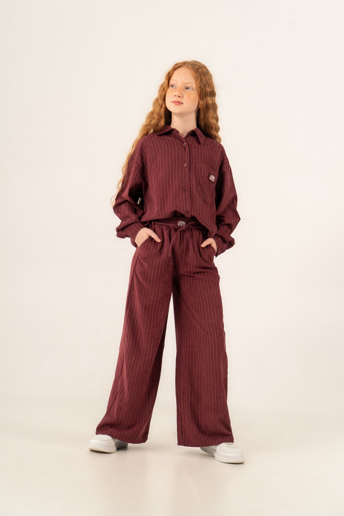 9-15 Yaş Premium Class Kız Çocuk Takım-Bordo