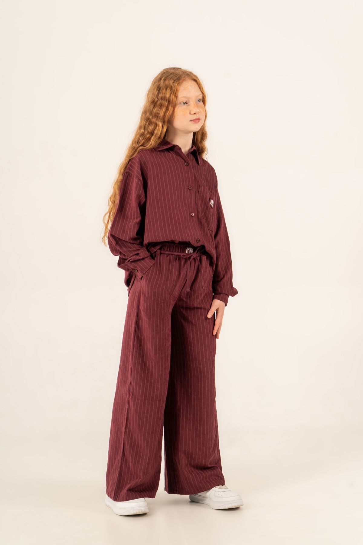 9-15 Yaş Premium Class Kız Çocuk Takım-Bordo