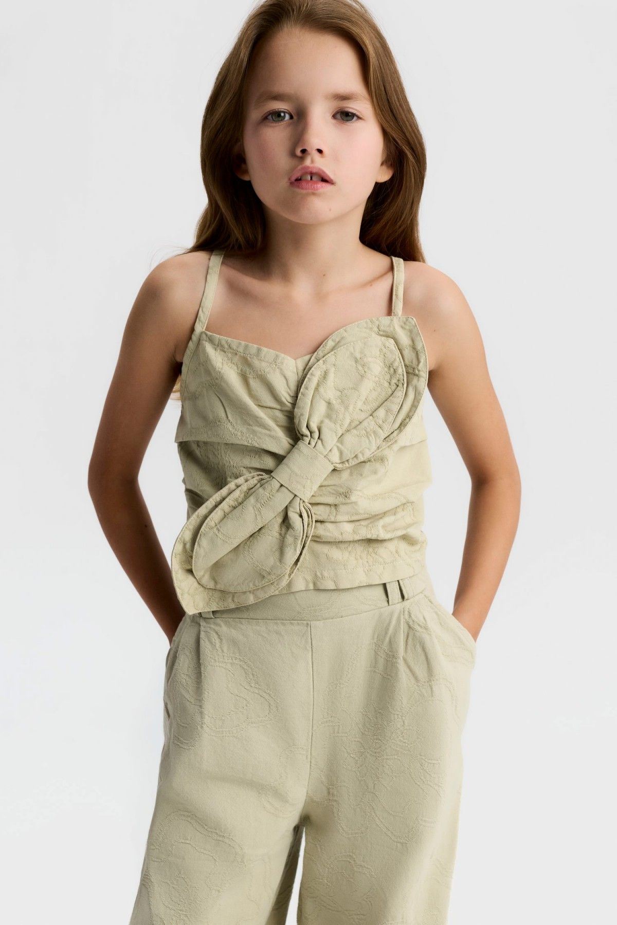 8-14 Yaş Azra Girl Kız Çocuk Takım-Yeşil