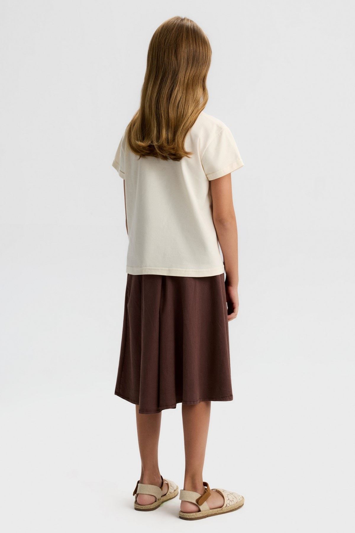 8-14 Yaş Butterfly Rana Kız Çocuk Takım-Latte