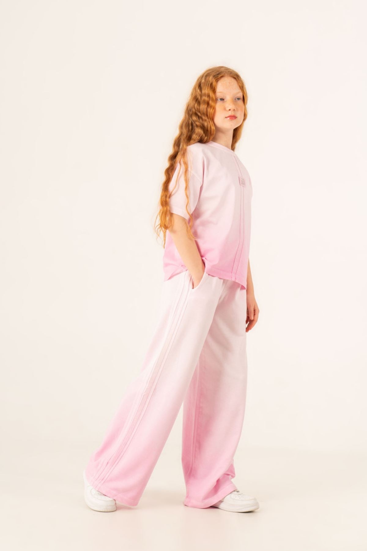 9-15 Yaş New Prime Line Kız Çocuk Takım-Pembe