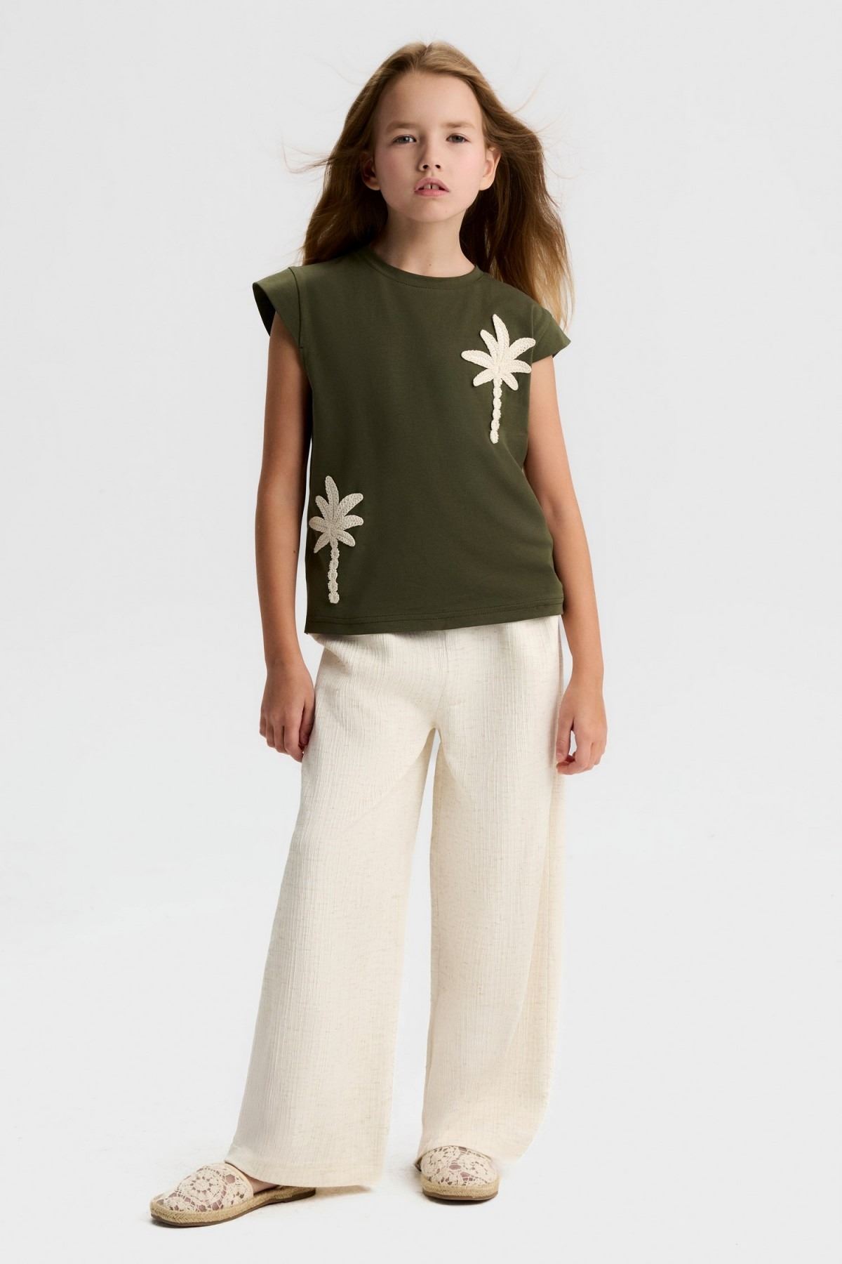 8-14 Yaş Betty Luna Kız Çocuk Takım-Haki