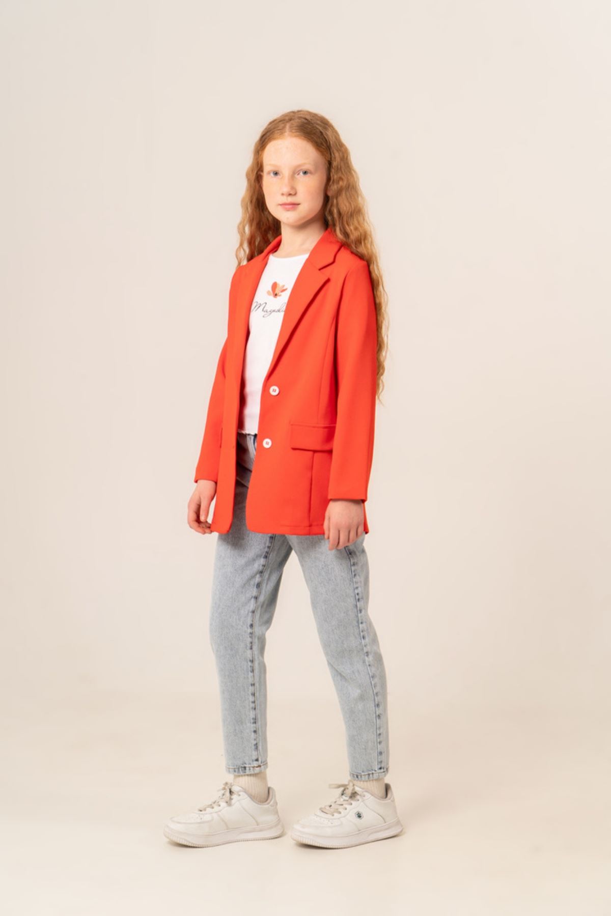 9-14 Yaş Magnolia Prime Kız Çocuk 3'Lü Takım-Oranj