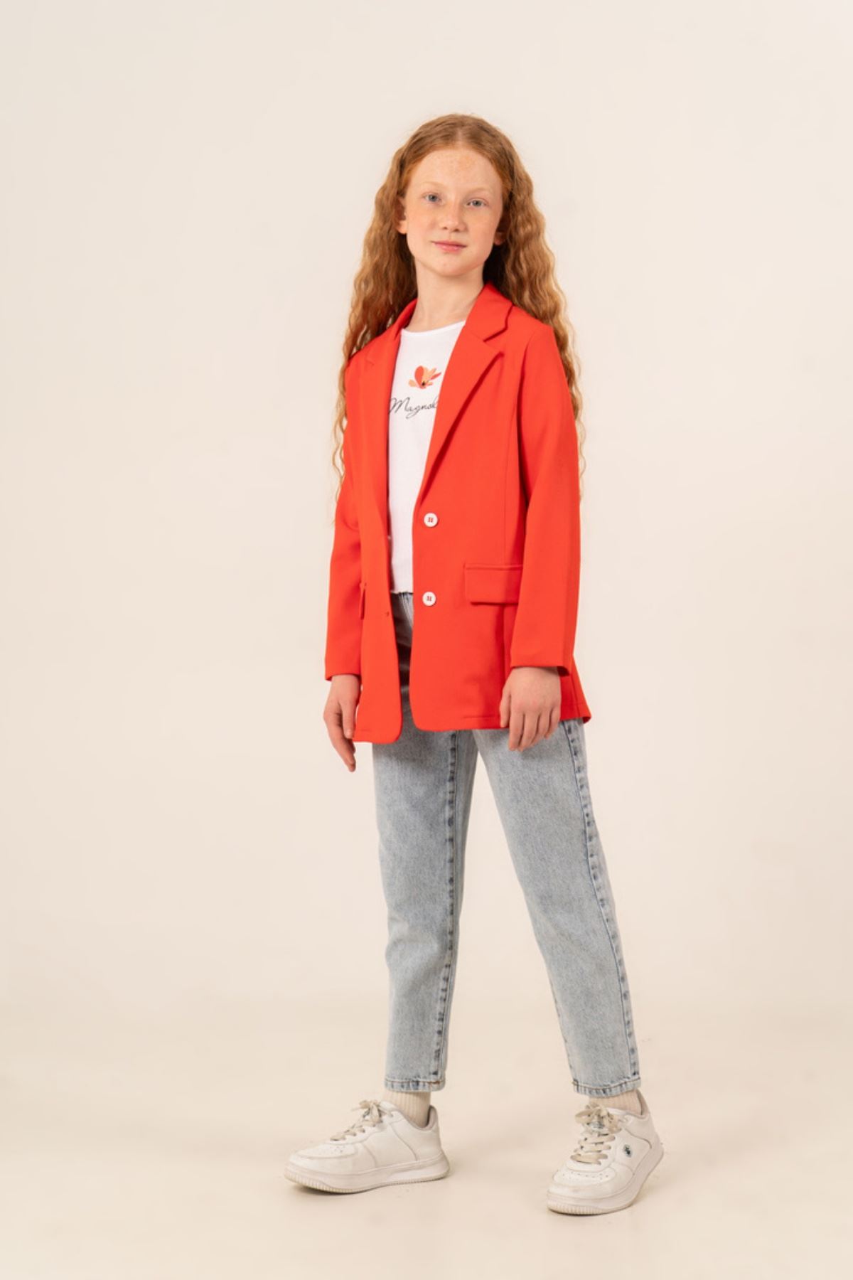 9-14 Yaş Magnolia Prime Kız Çocuk 3'Lü Takım-Oranj