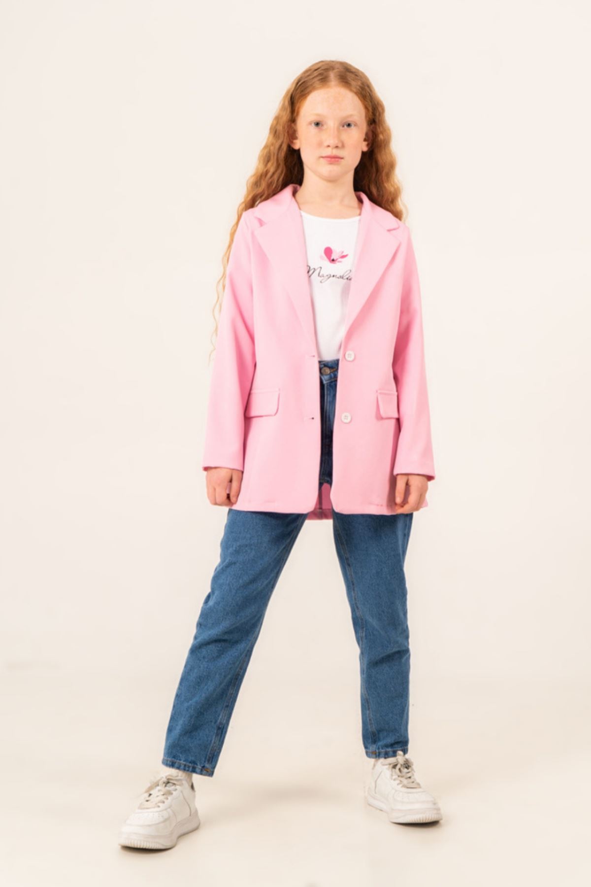 9-14 Yaş Magnolia Prime Kız Çocuk 3'Lü Takım-Şeker Pembe