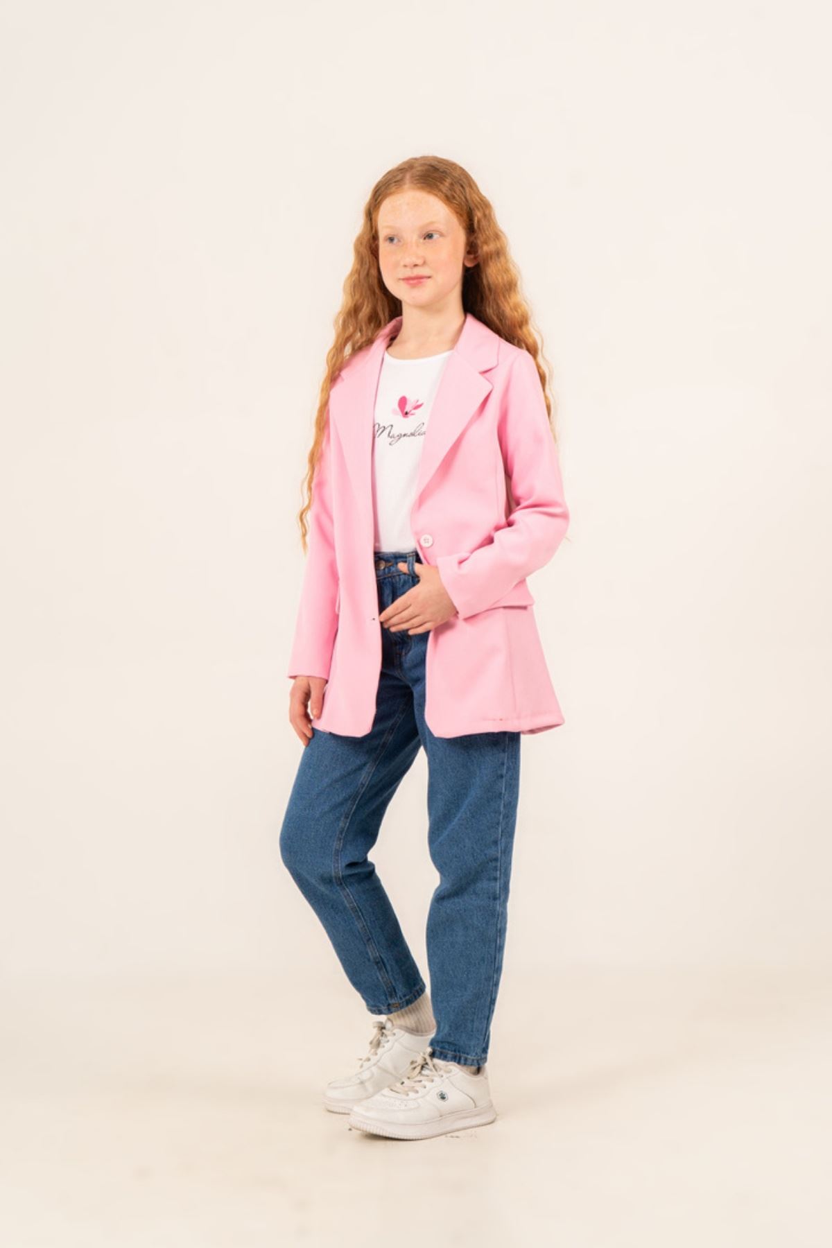 9-14 Yaş Magnolia Prime Kız Çocuk 3'Lü Takım-Şeker Pembe