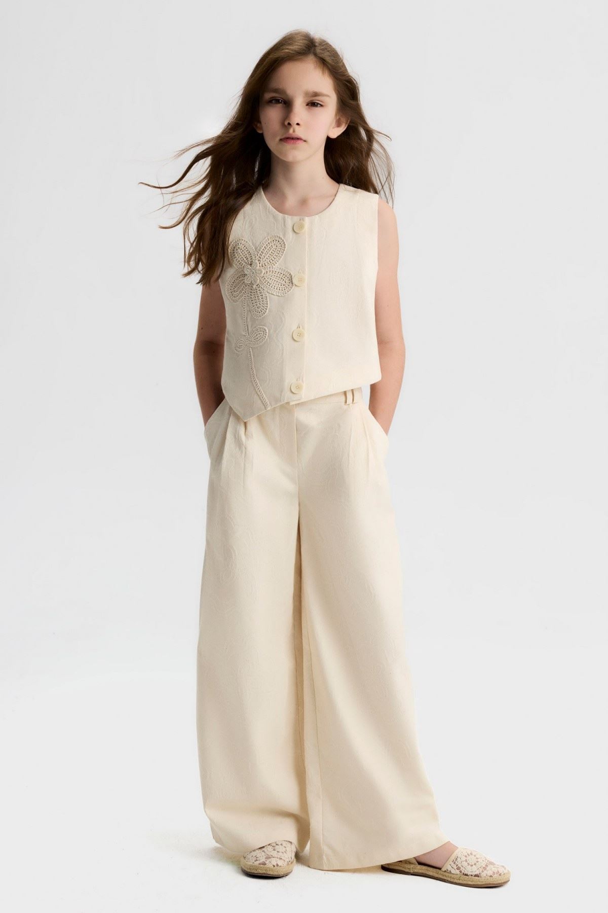 8-14 Yaş Elite Blossom Kız Çocuk Takım-Latte