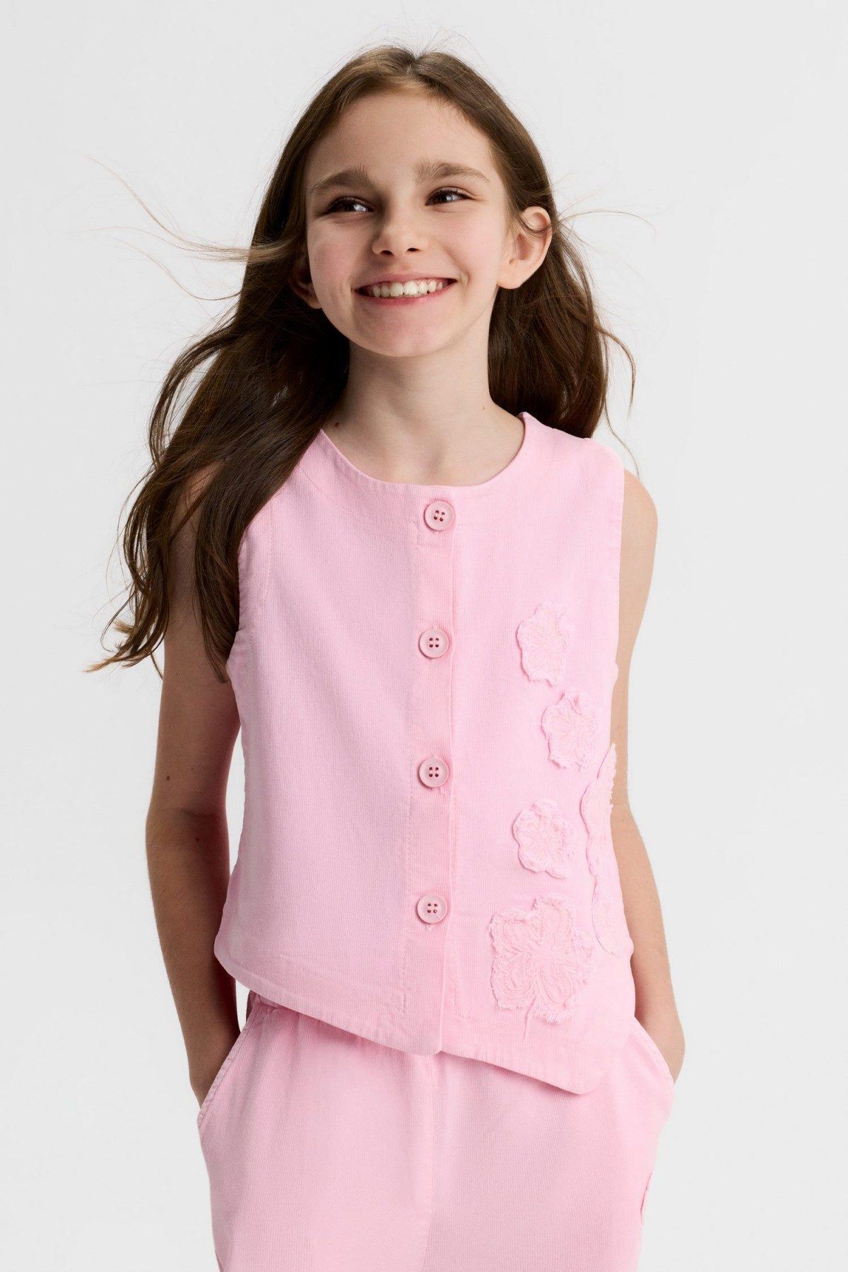 8-14 Yaş Fancy Aria Kız Çocuk Takım-Pembe