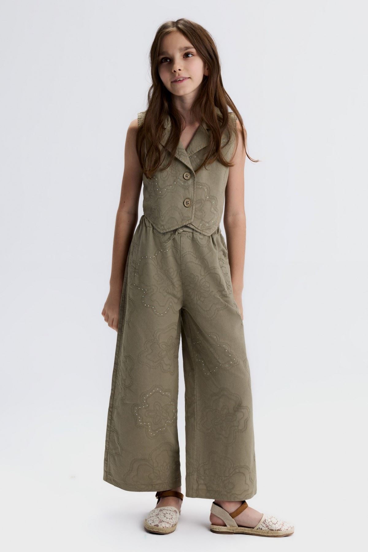 8-14 Yaş Candy Moon Kız Çocuk Takım-Haki