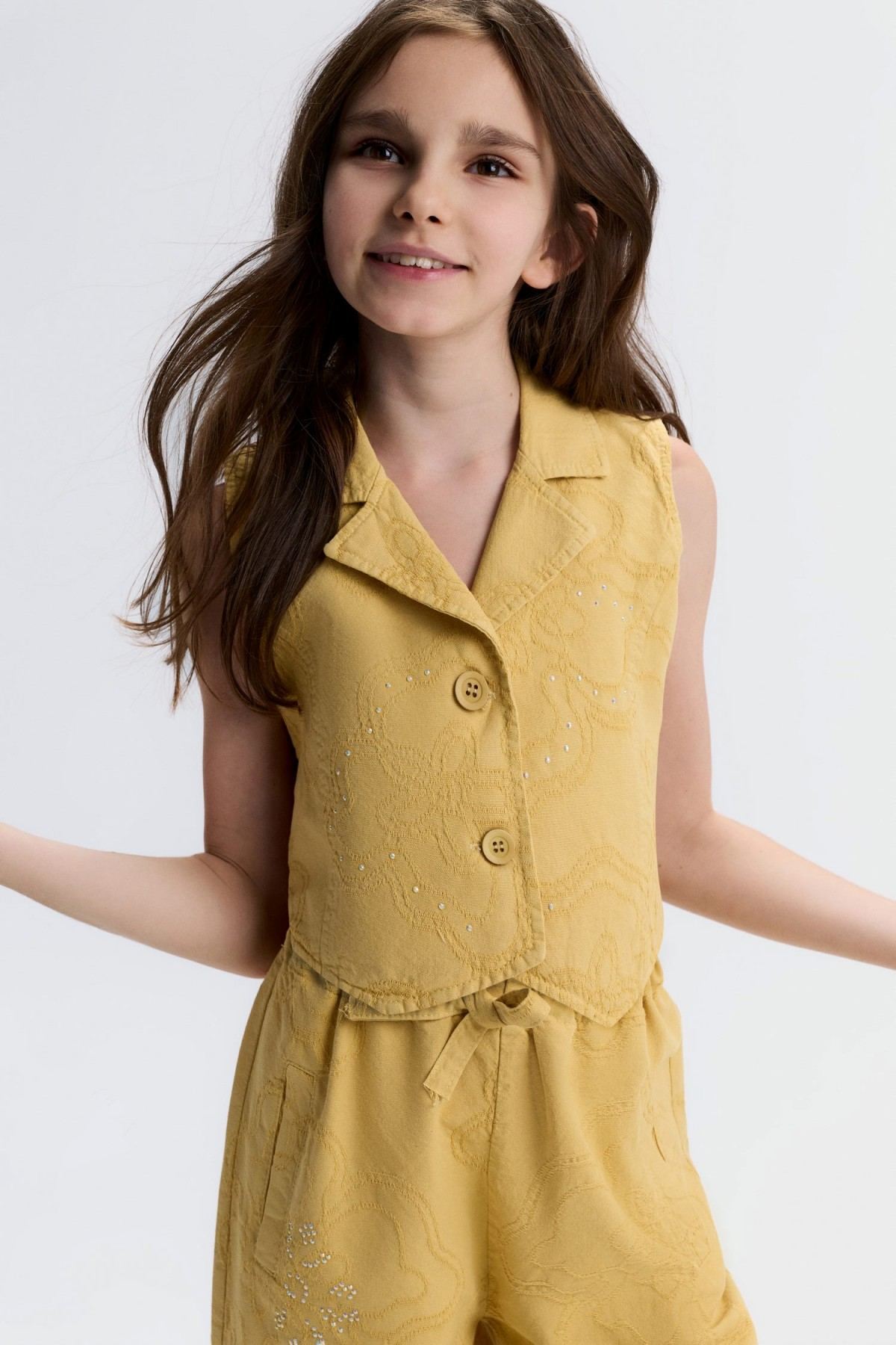 8-14 Yaş Candy Moon Kız Çocuk Takım-Hardal