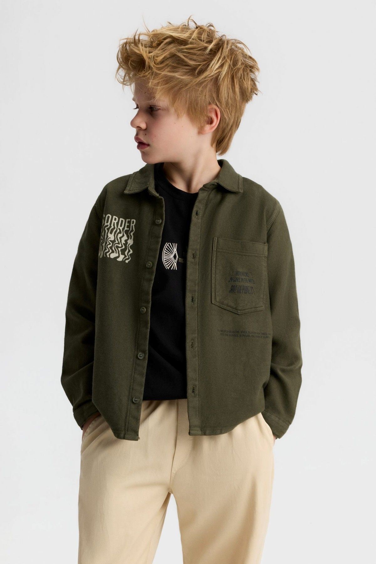 8-14 Yaş Cool Meet Erkek Çocuk 3'Lü Takım-Yeşil