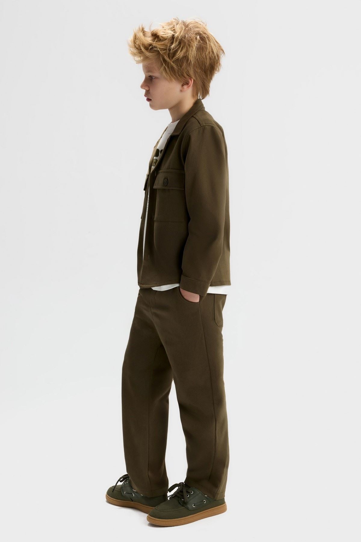 8-14 Yaş Mount Lıke Erkek Çocuk 3'Lü Takım-Haki