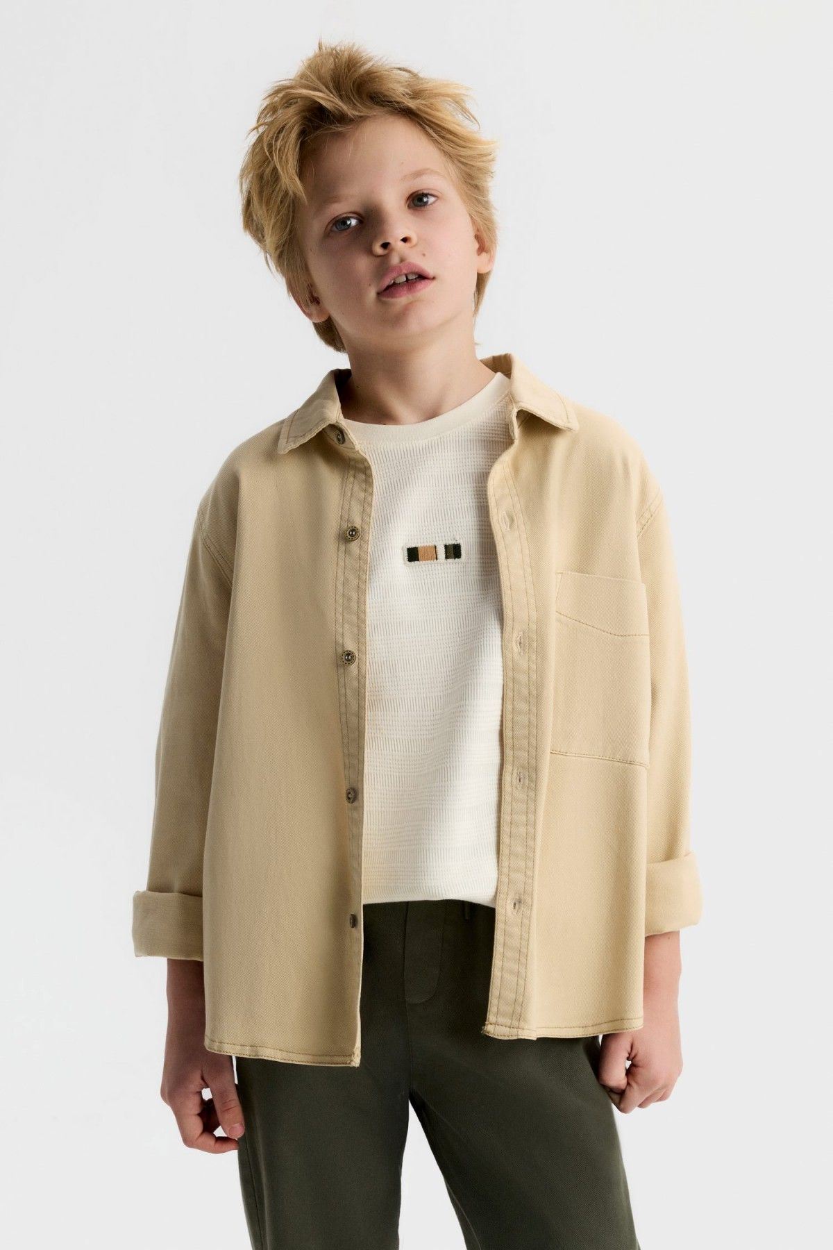 8-14 Yaş Edge Ross Erkek Çocuk 3'Lü Takım-Latte