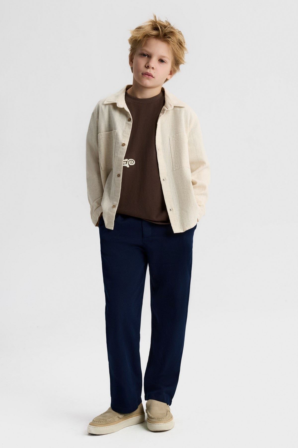 8-14 Yaş Rıven Deep Erkek Çocuk 3'Lü Takım-Latte