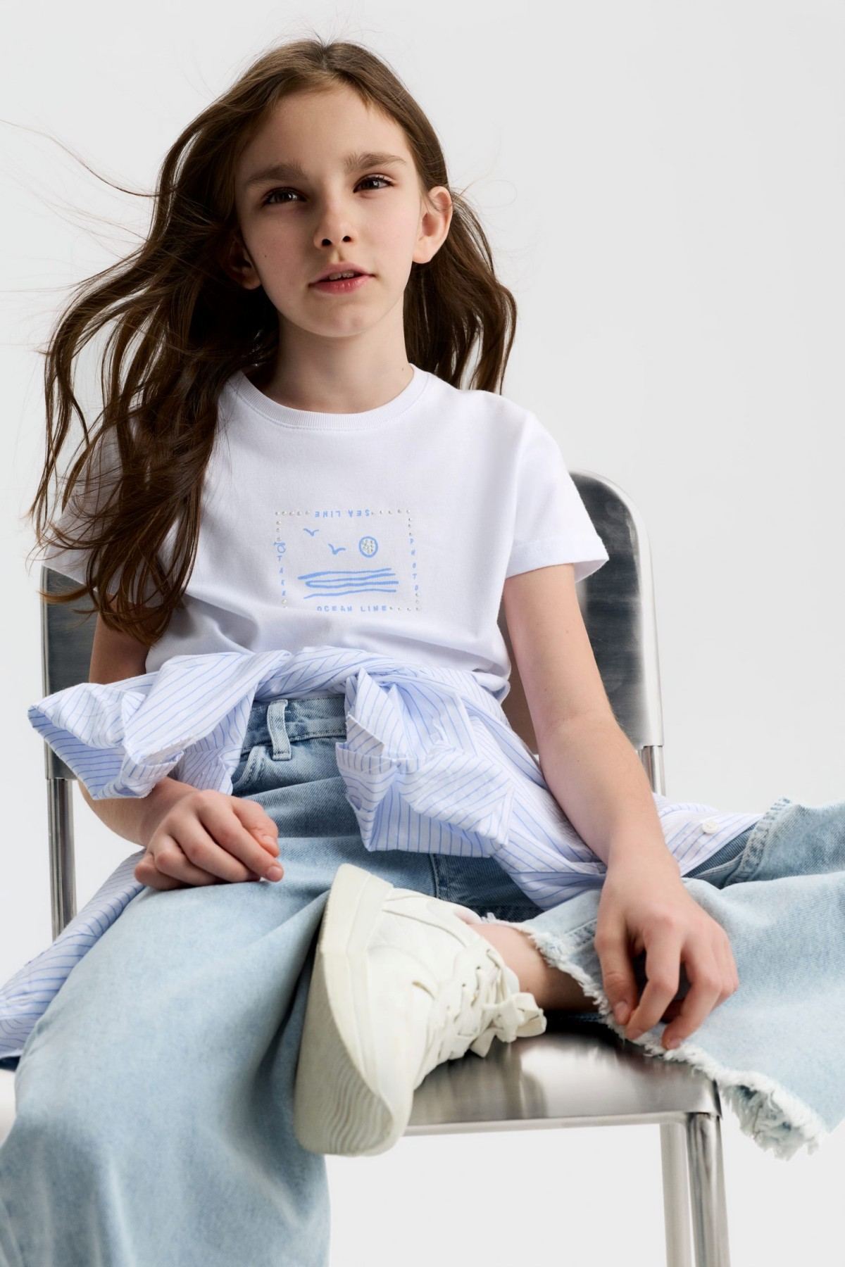 8-14 Yaş Bourges Caprice Kız Çocuk 3'Lü Takım-Ekru