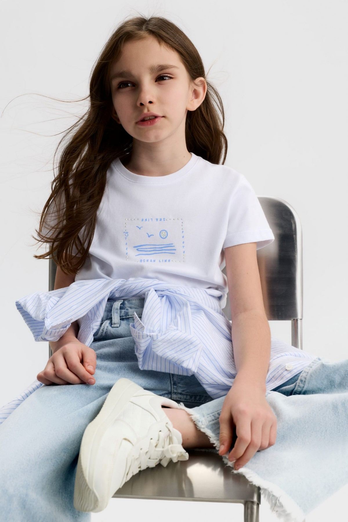 8-14 Yaş Bourges Caprice Kız Çocuk 3'Lü Takım-Ekru