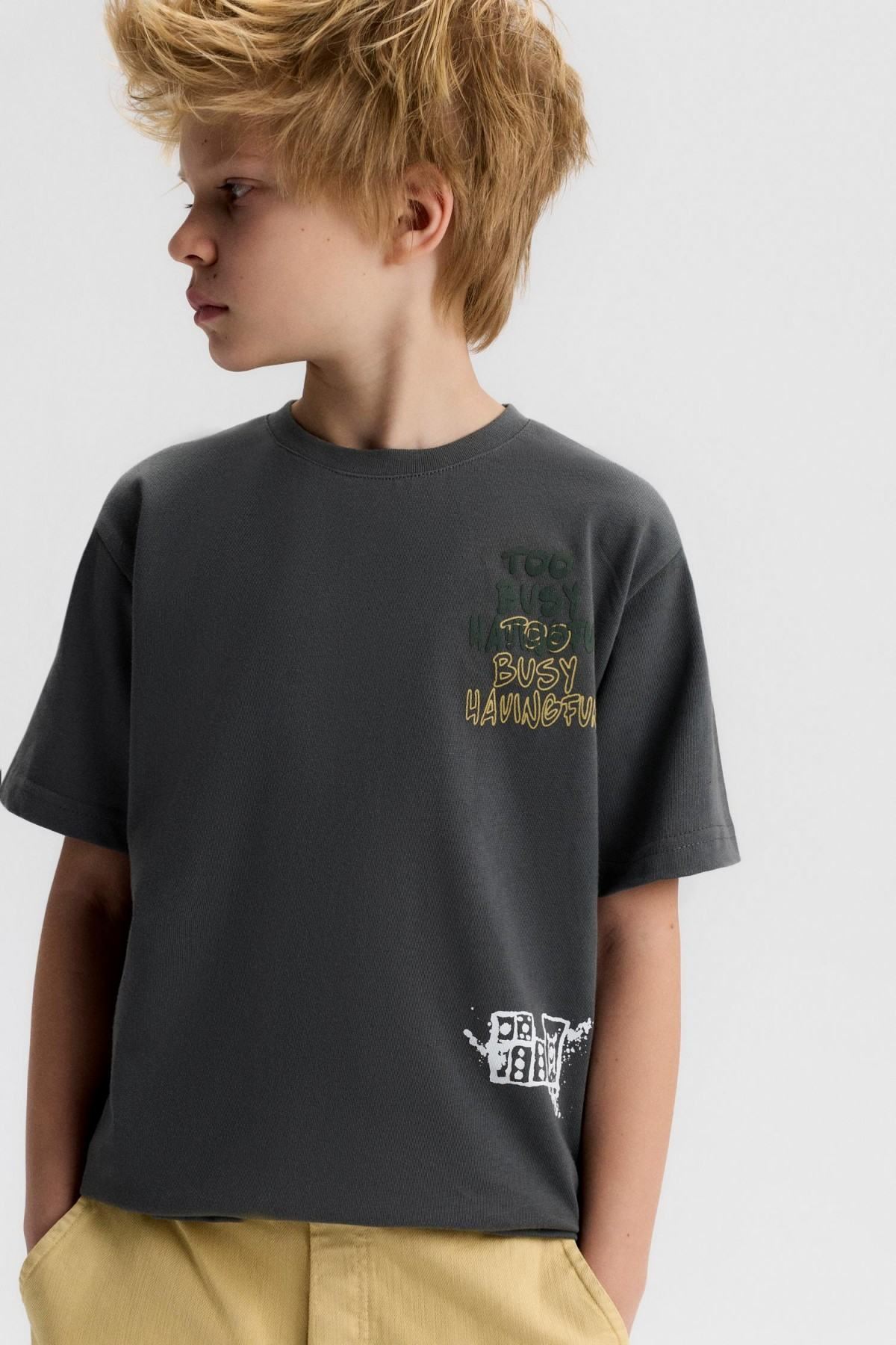 8-14 Yaş Busy Strong Erkek Çocuk Takım-Antrasit