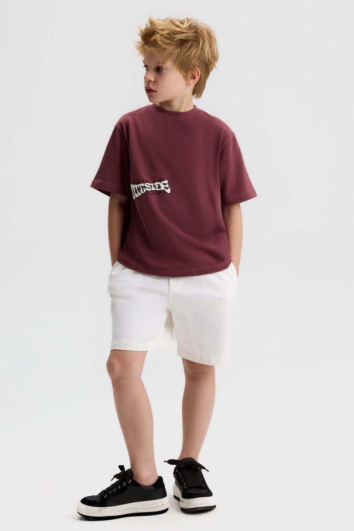 8-14 Yaş Growing Zane Erkek Çocuk Takım-Bordo