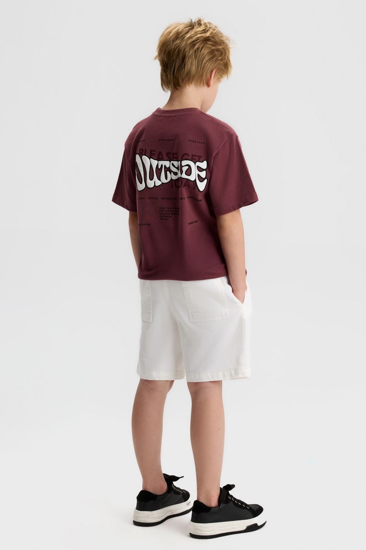 8-14 Yaş Growing Zane Erkek Çocuk Takım-Bordo