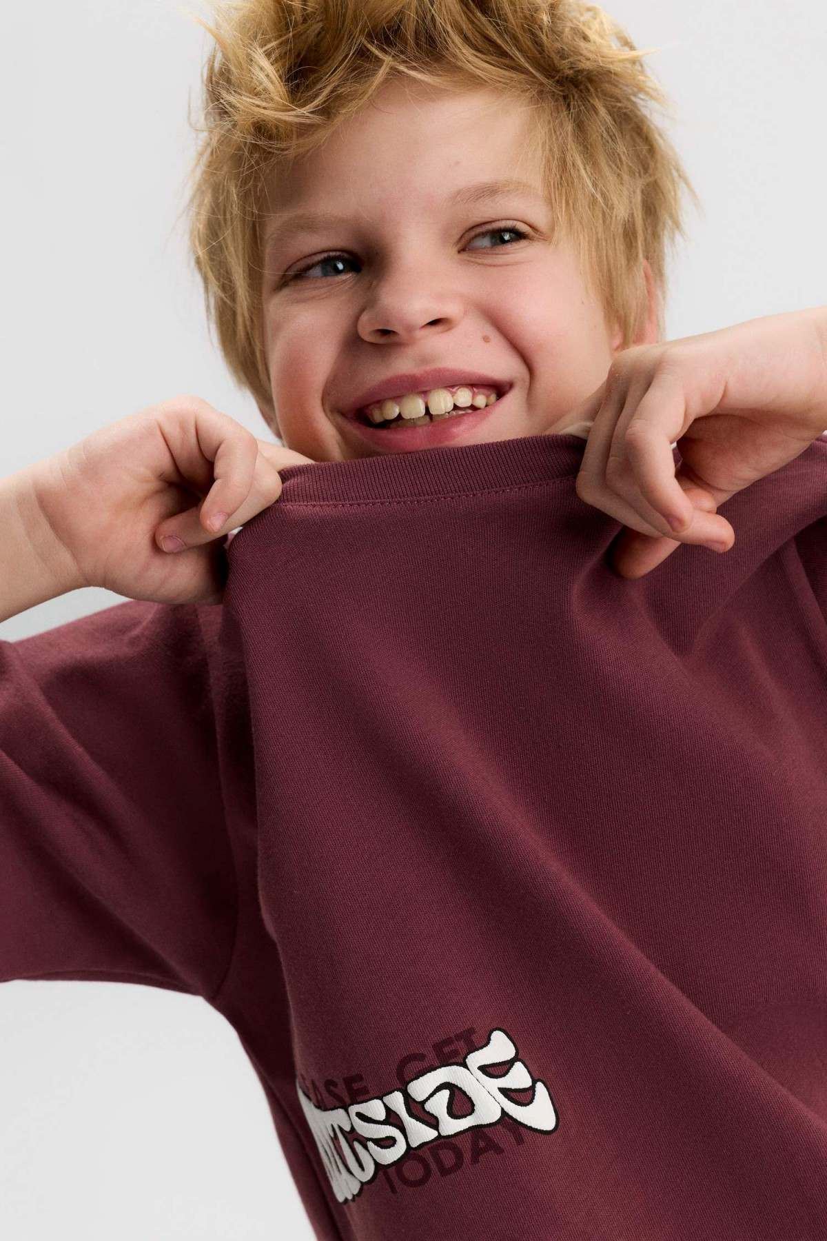 8-14 Yaş Growing Axel Erkek Çocuk Takım-Bordo