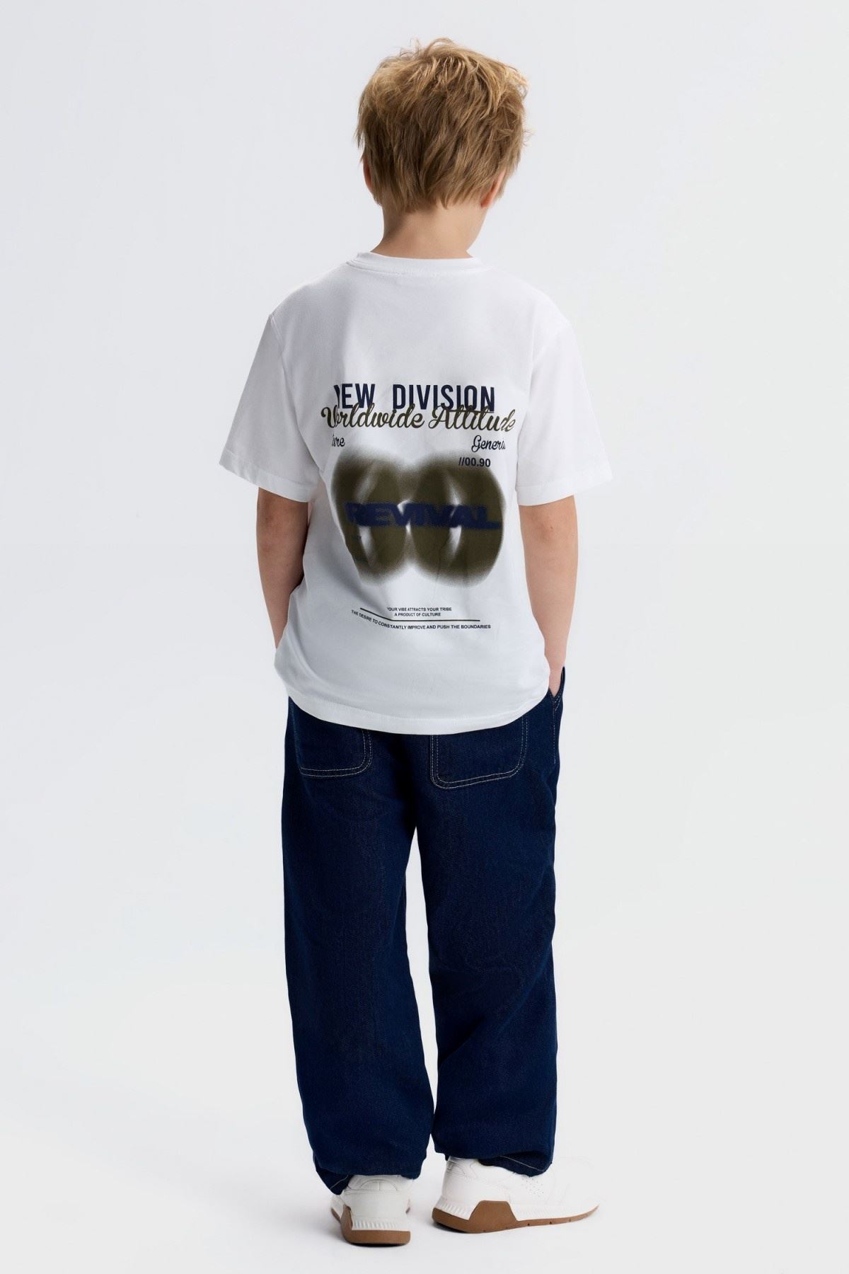 8-14 Yaş Arlo Stone Erkek Çocuk Takım-Ekru