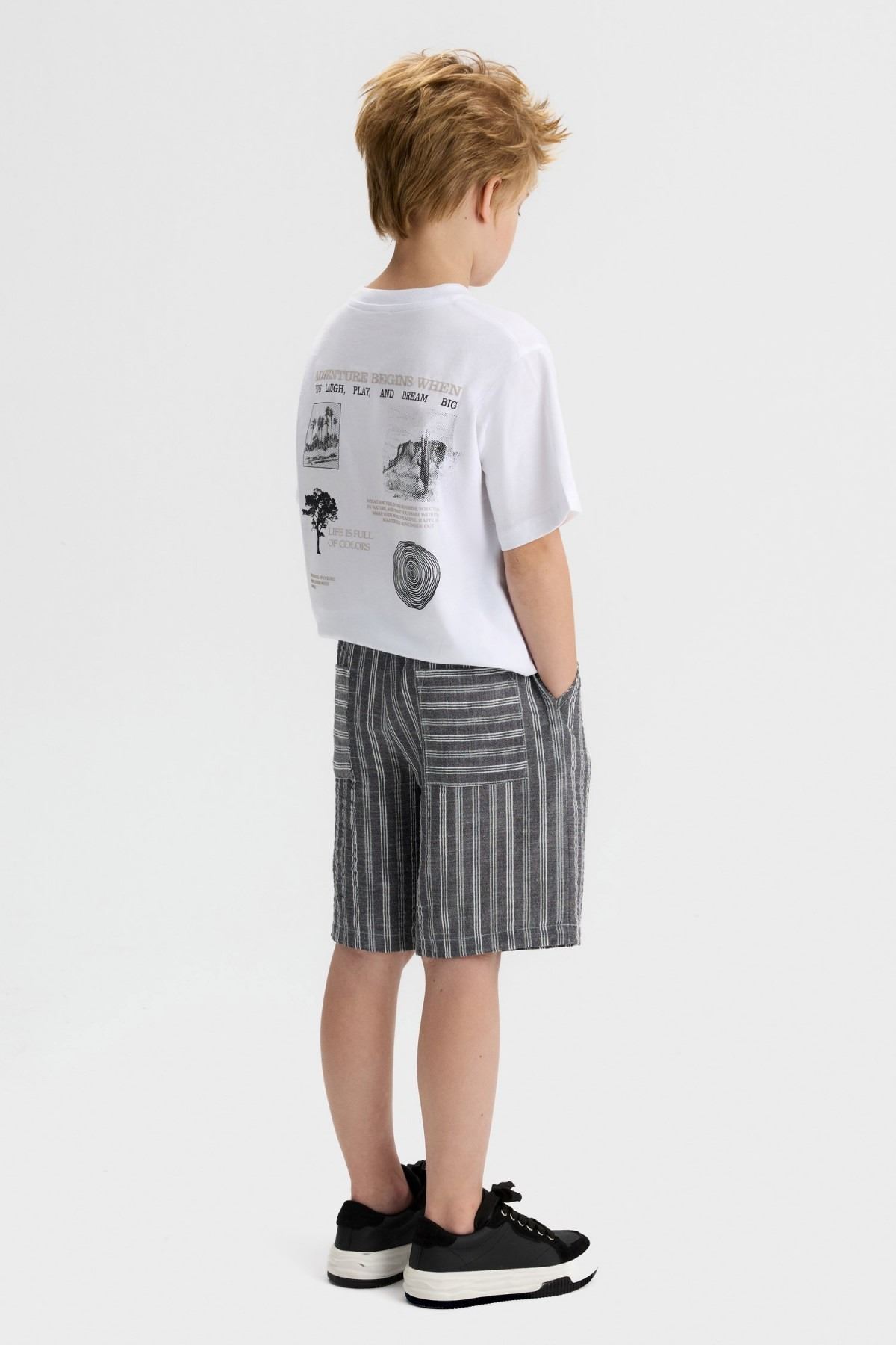 8-14 Yaş Happy Luca Erkek Çocuk Takım-Ekru