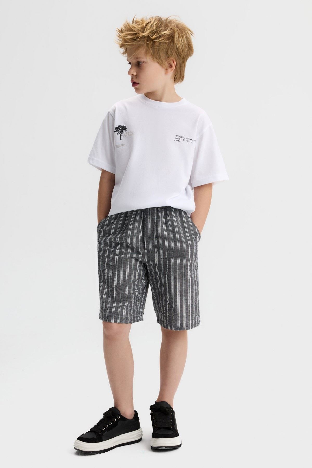 8-14 Yaş Happy Luca Erkek Çocuk Takım-Ekru