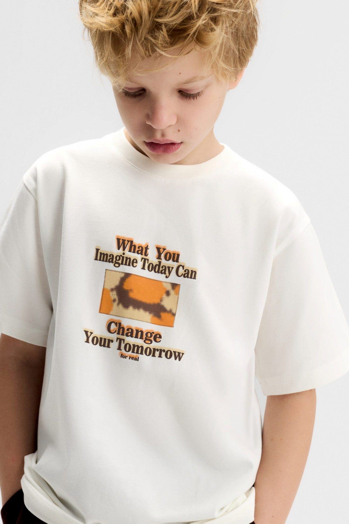 8-14 Yaş Change Imagine Erkek Çocuk Takım-Ekru
