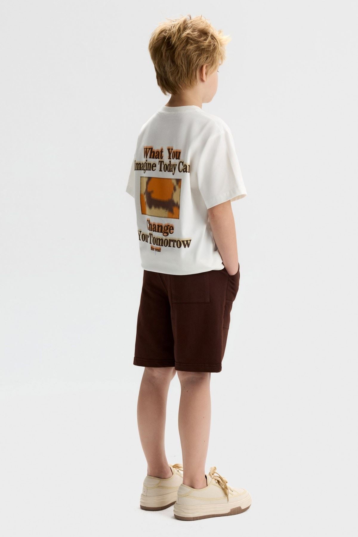 8-14 Yaş Change Imagine Erkek Çocuk Takım-Ekru
