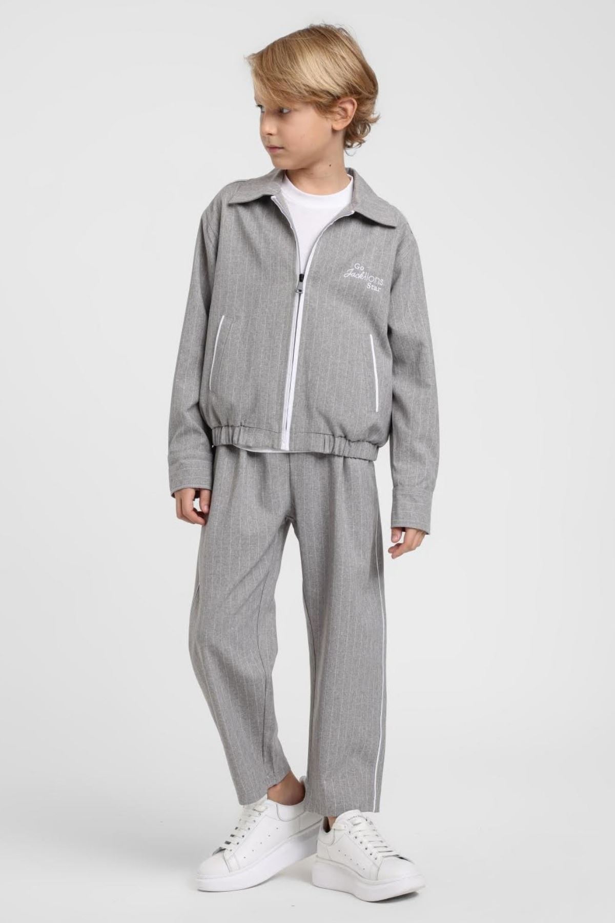 10-14 Yaş Henry Deluxe Erkek Çocuk 3'Lü Takım-Uzay Grisi