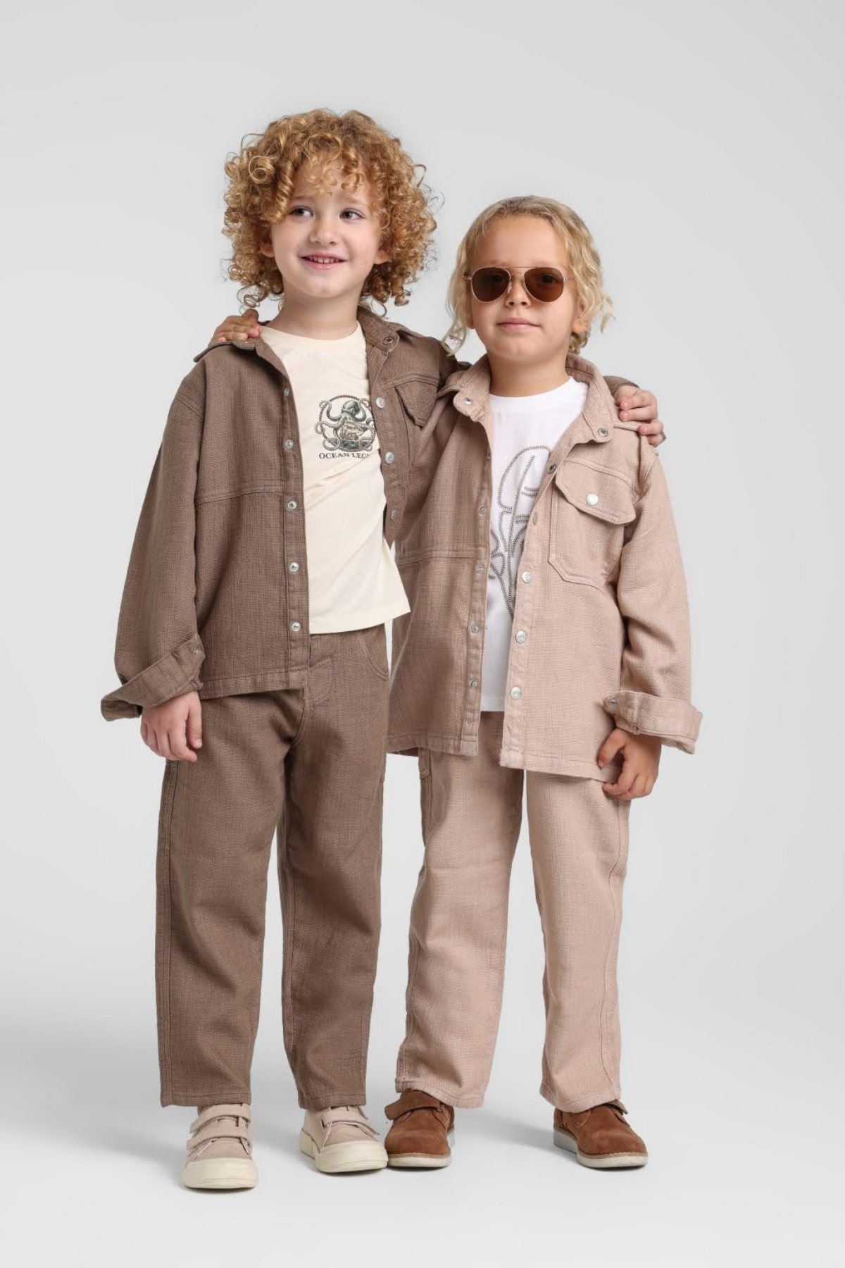 1-5 Yaş Ocean Legends Erkek Çocuk 3'Lü Takım-Kahverengi