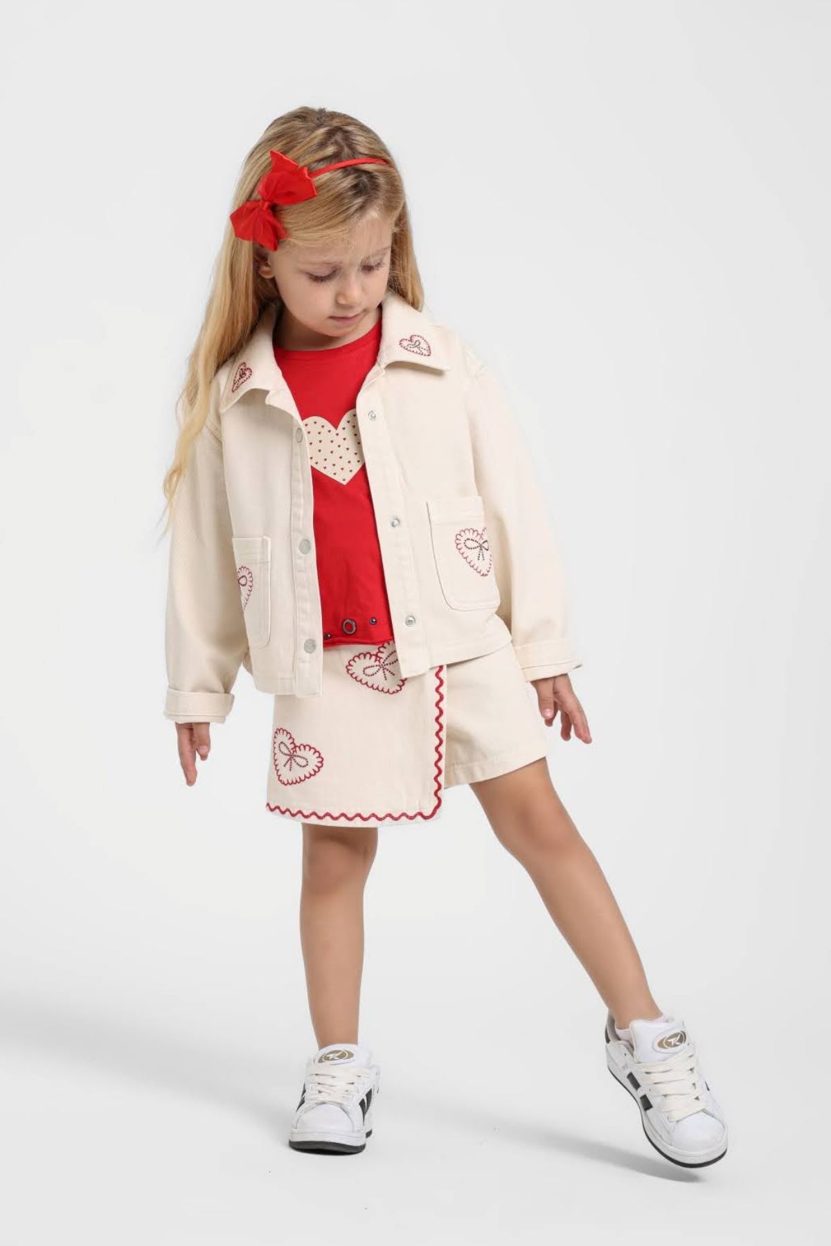 1-5 Yaş Love Sugar Kız Çocuk 3'Lü Takım-Latte