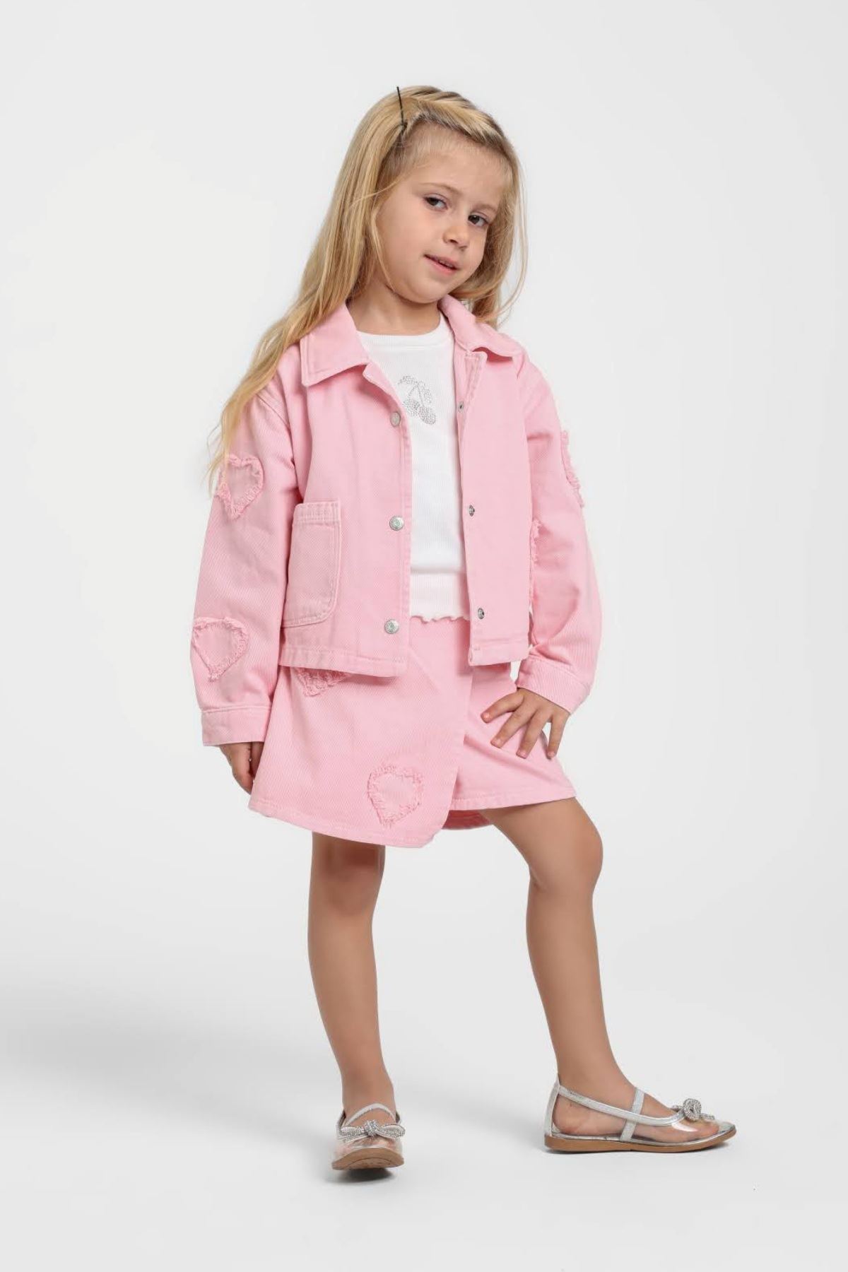 1-5 Yaş Sugar Magic Kız Çocuk 3'Lü Takım-Şeker Pembe