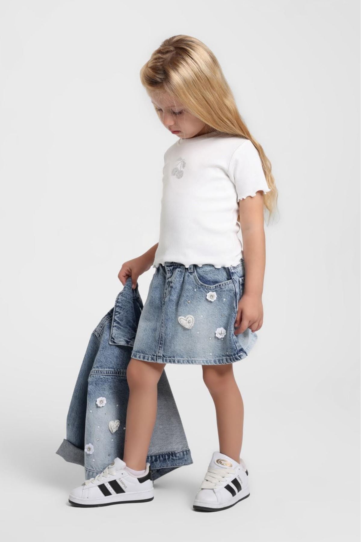 1-5 Yaş Cherry Soft Kız Çocuk 3'Lü Takım-Mavi