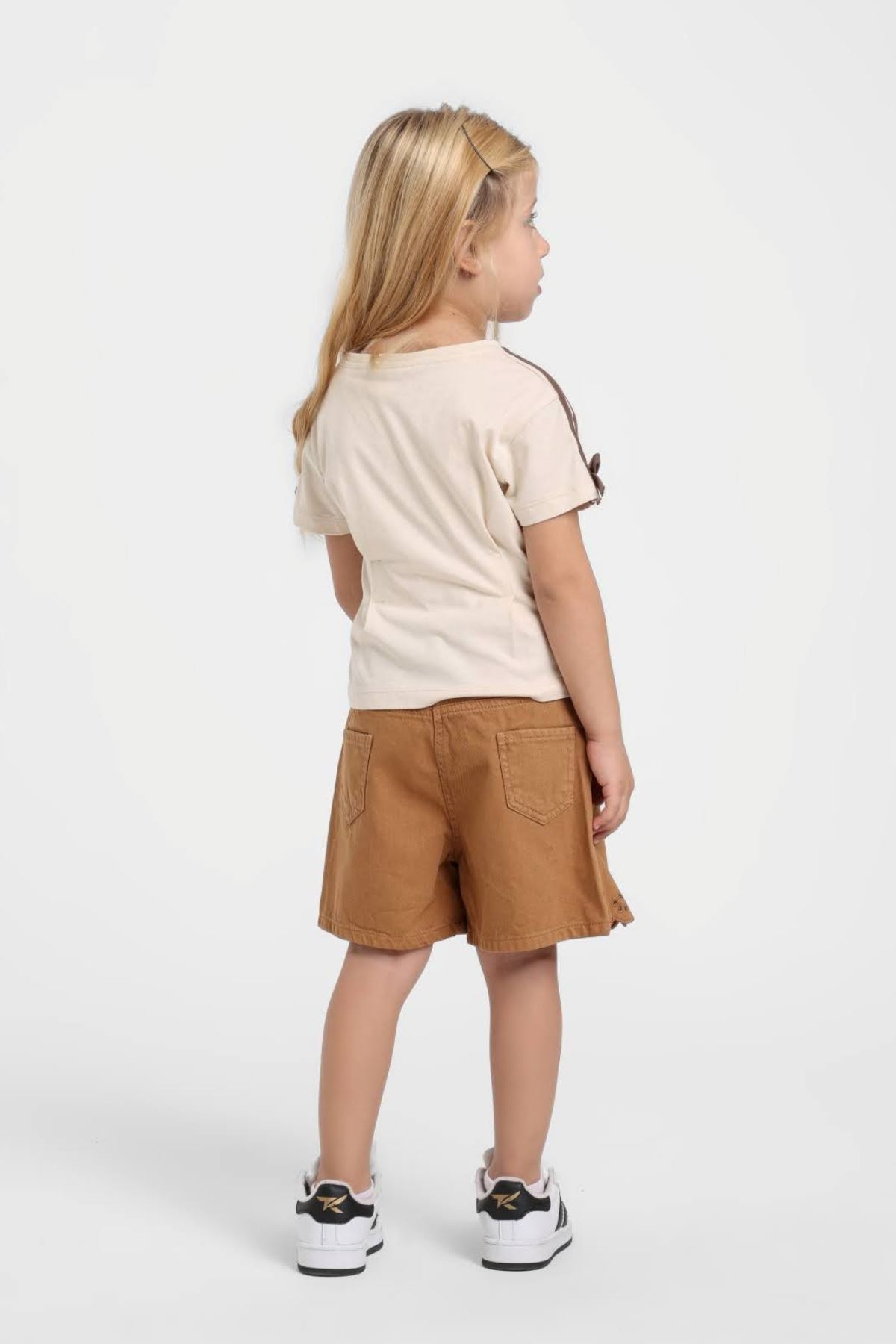 1-5 Yaş Berceste Rana Kız Çocuk 3'Lü Takım-Caramel