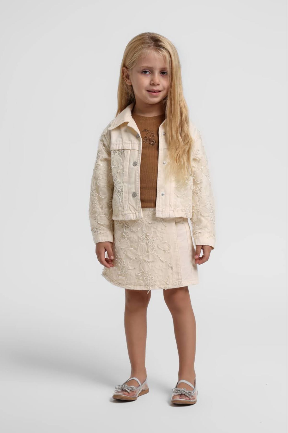 1-5 Yaş Nora Premium Kız Çocuk 3'Lü Takım-Latte