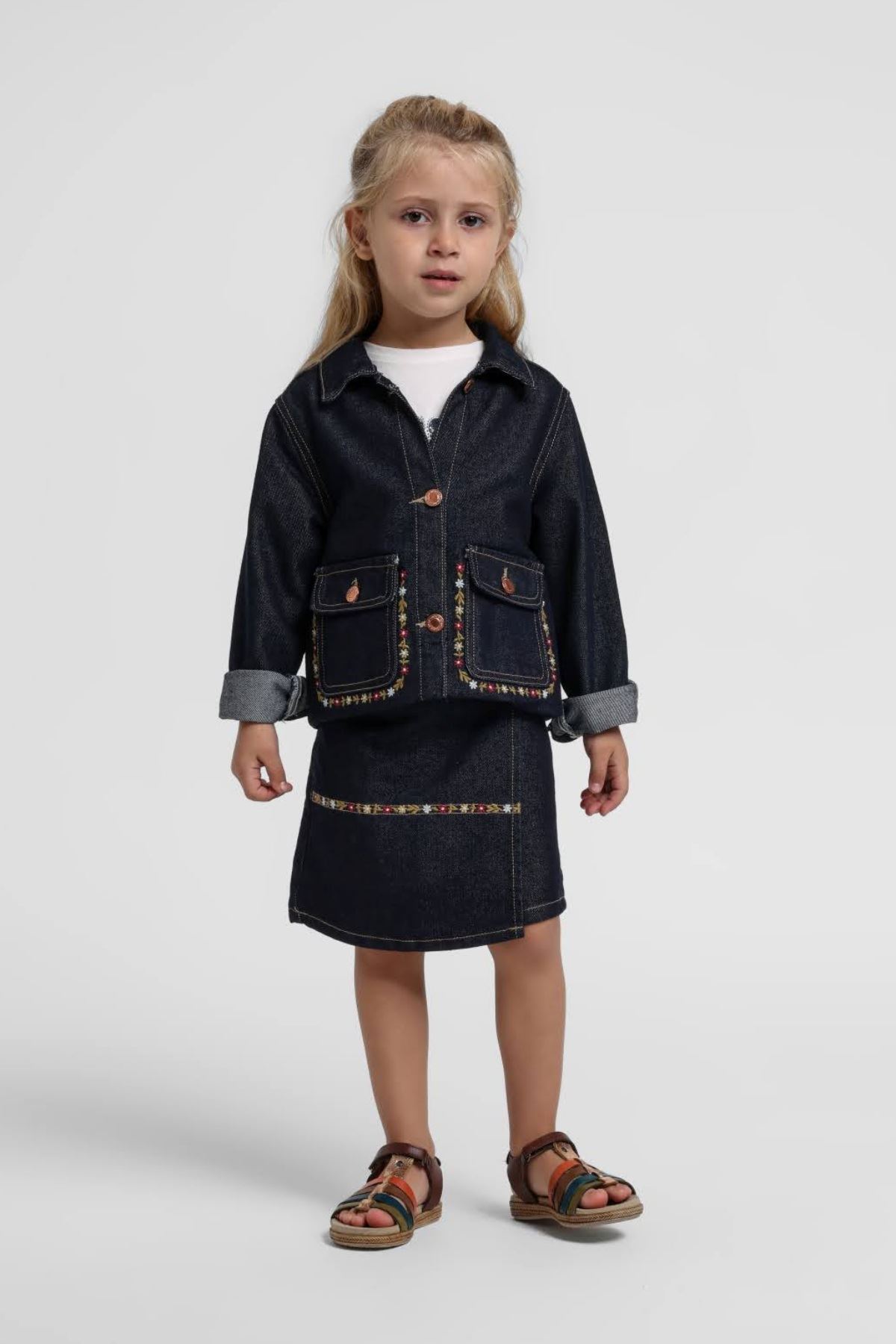 1-5 Yaş Moon Clara Kız Çocuk 3'Lü Takım-İndigo