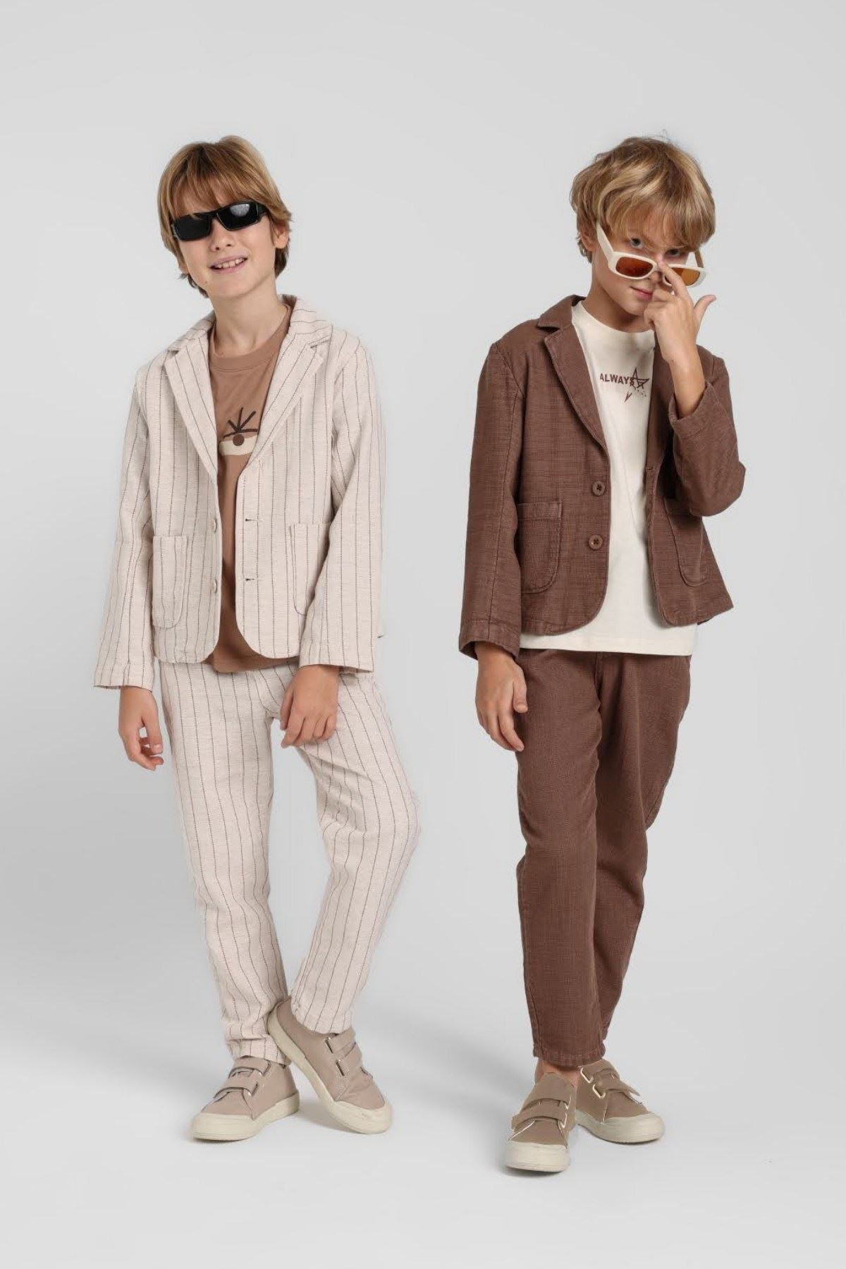 5-14 Yaş Royal Atlas Erkek Çocuk 3'Lü Takım-Kahverengi