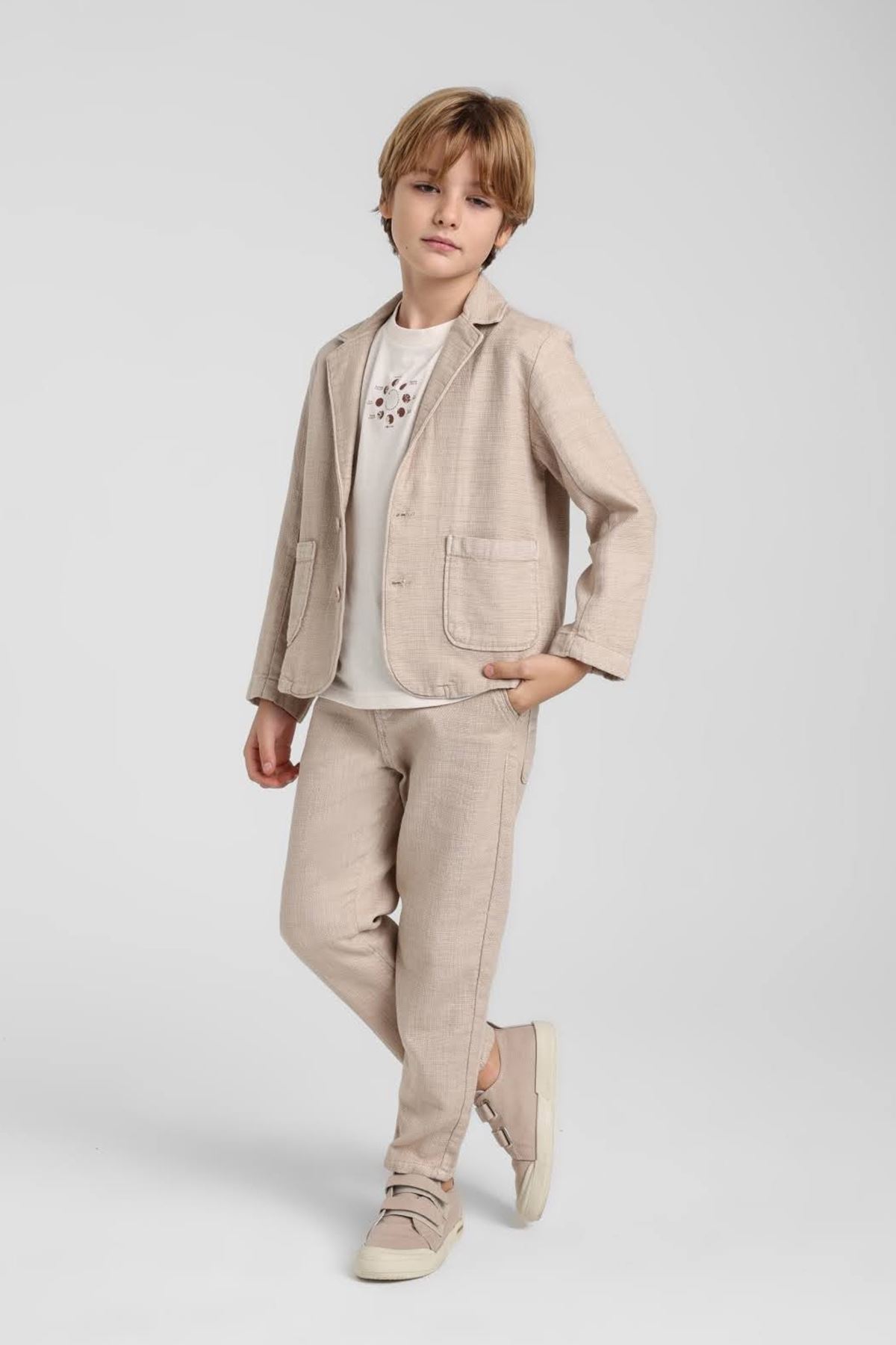 5-14 Yaş Royal Atlas Erkek Çocuk 3'Lü Takım-Latte