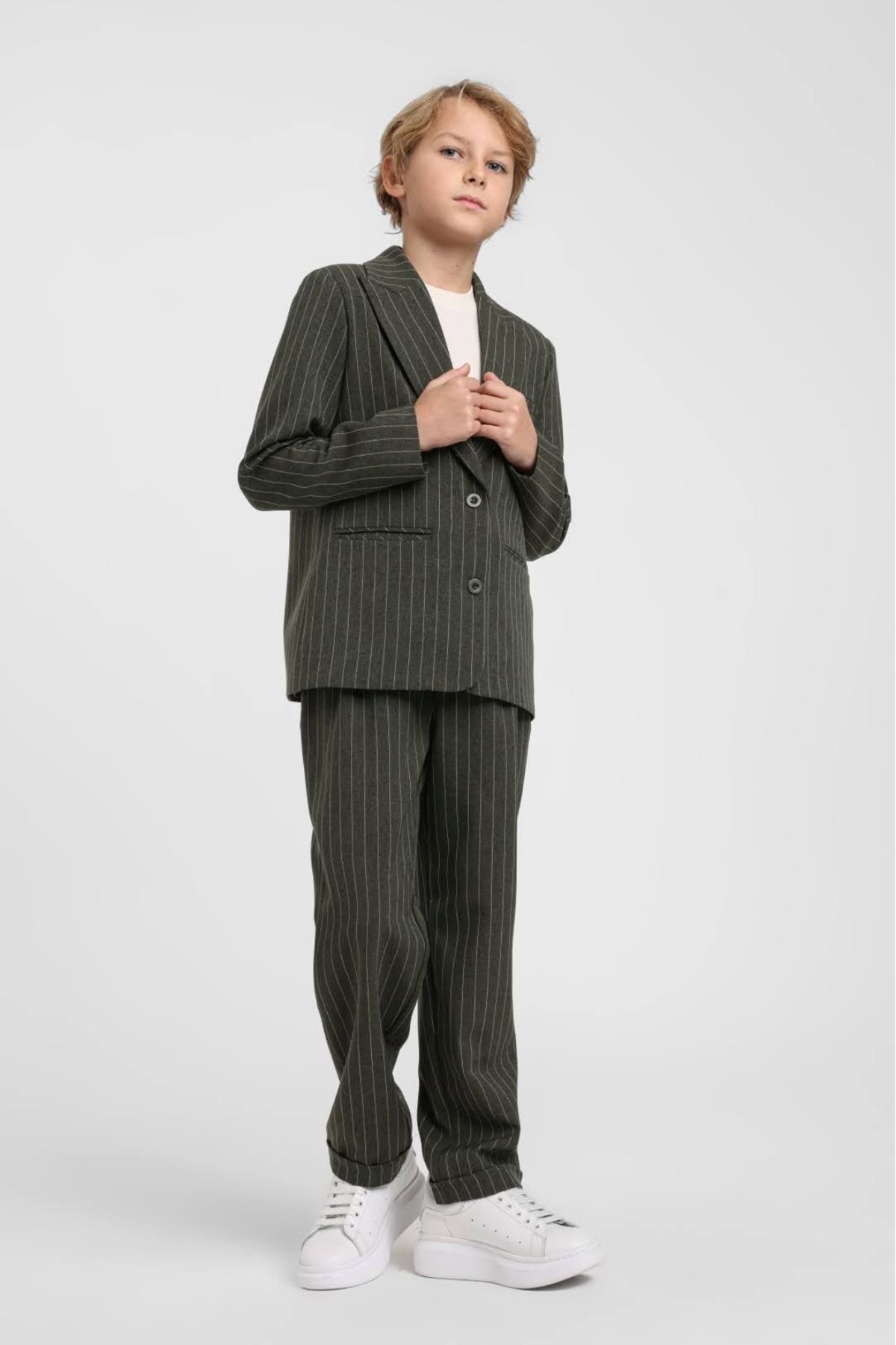 10-14 Yaş Cotto Exclusive Erkek Çocuk 3'Lü Takım-Haki