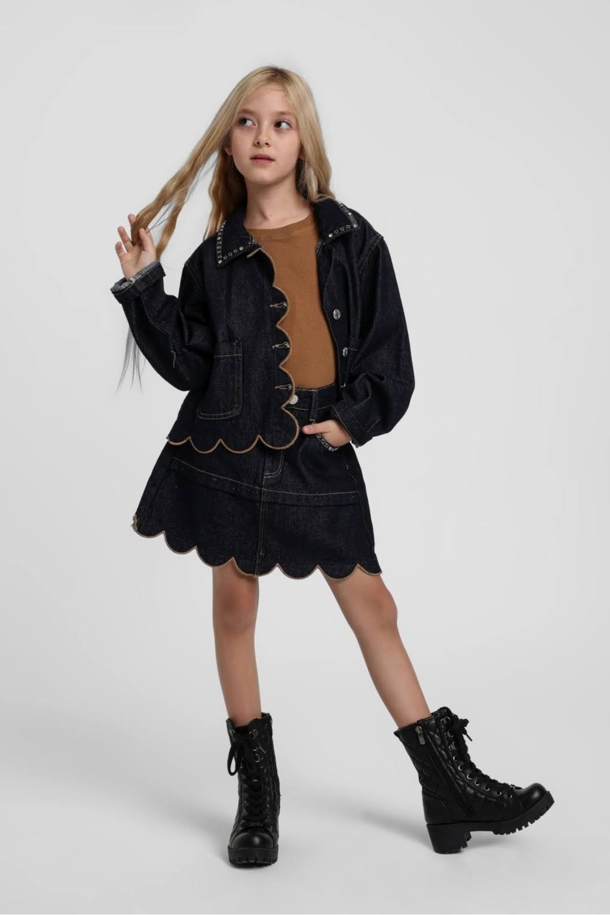 5-14 Yaş Blush Archive Kız Çocuk 3'Lü Takım-İndigo