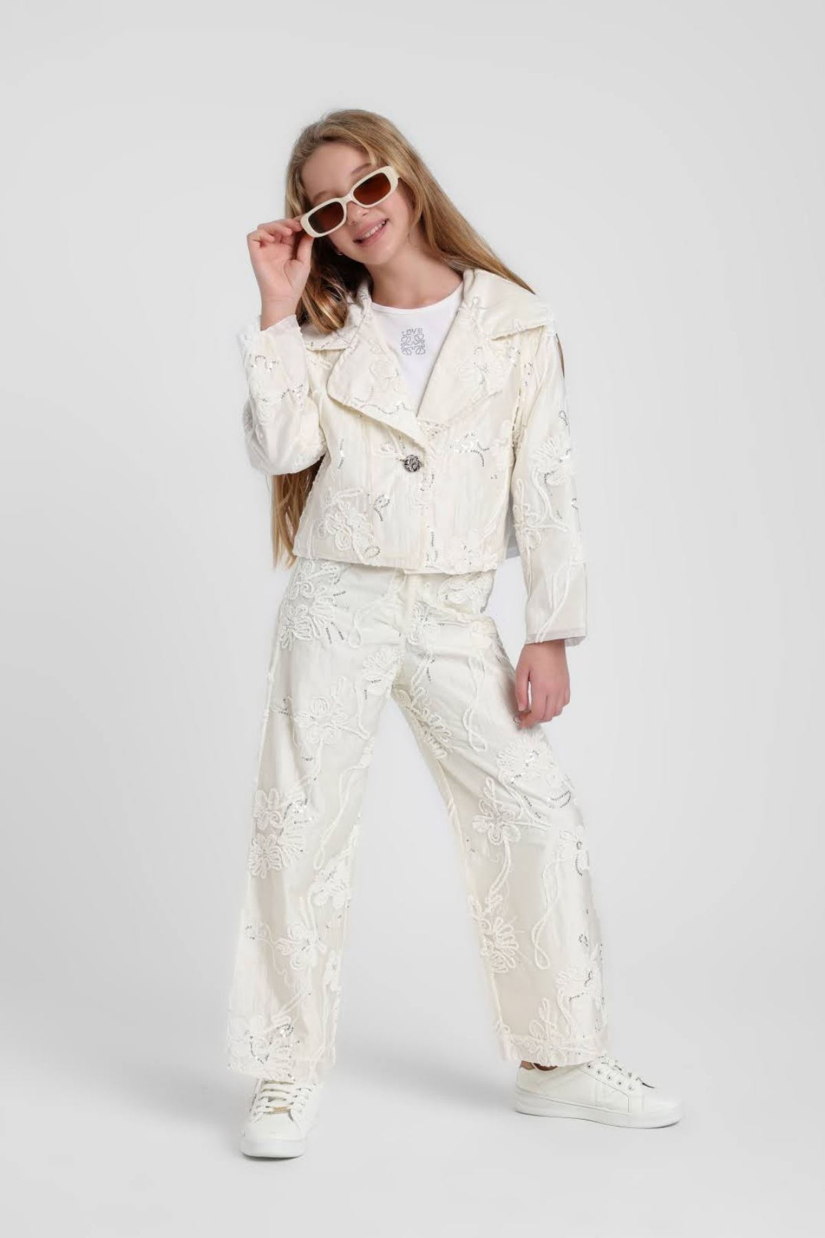 10-14 Yaş Whıte Angel Kız Çocuk 3'Lü Takım-Latte