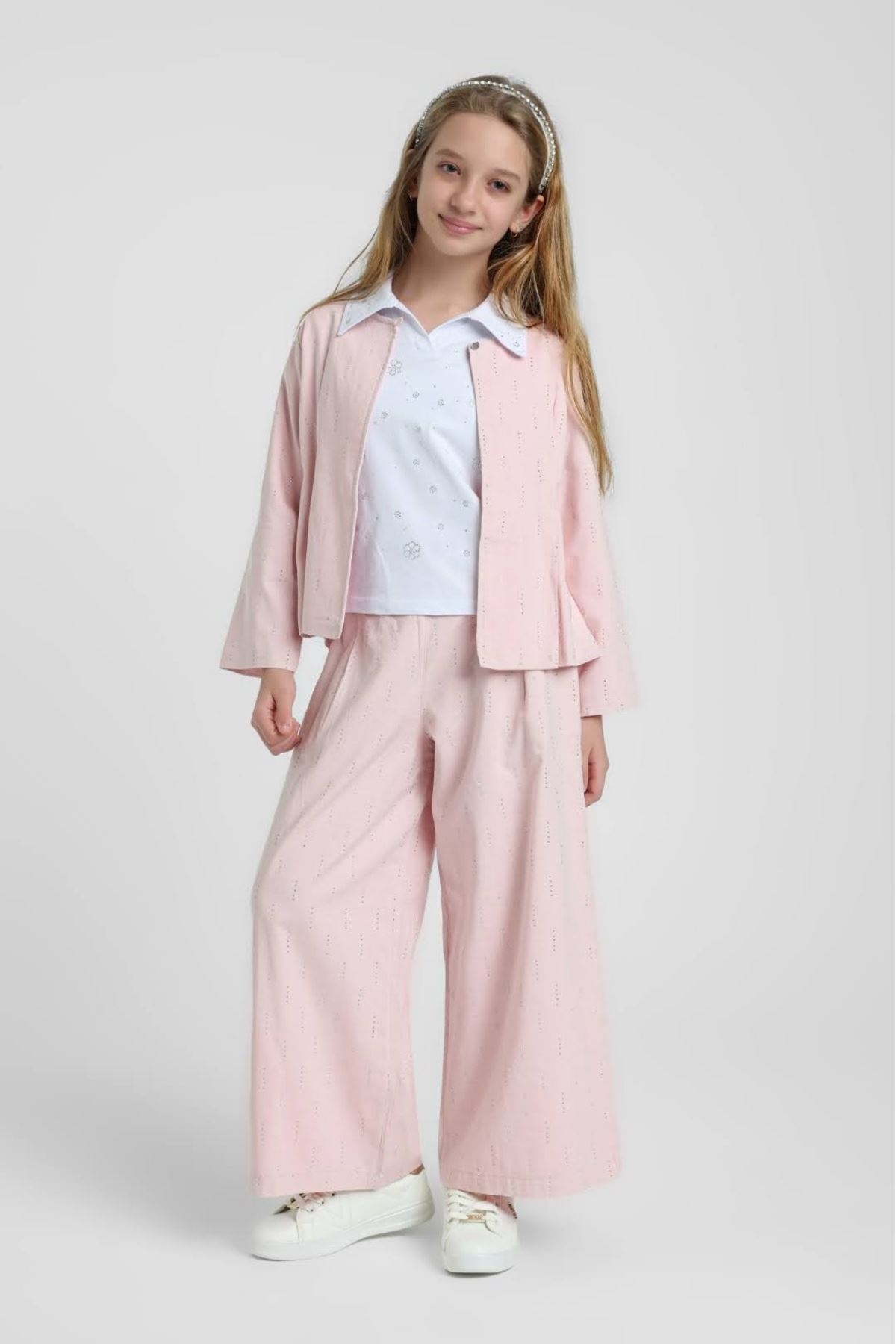 8-14 Yaş Vera Chic Kız Çocuk 3'Lü Takım-Pembe