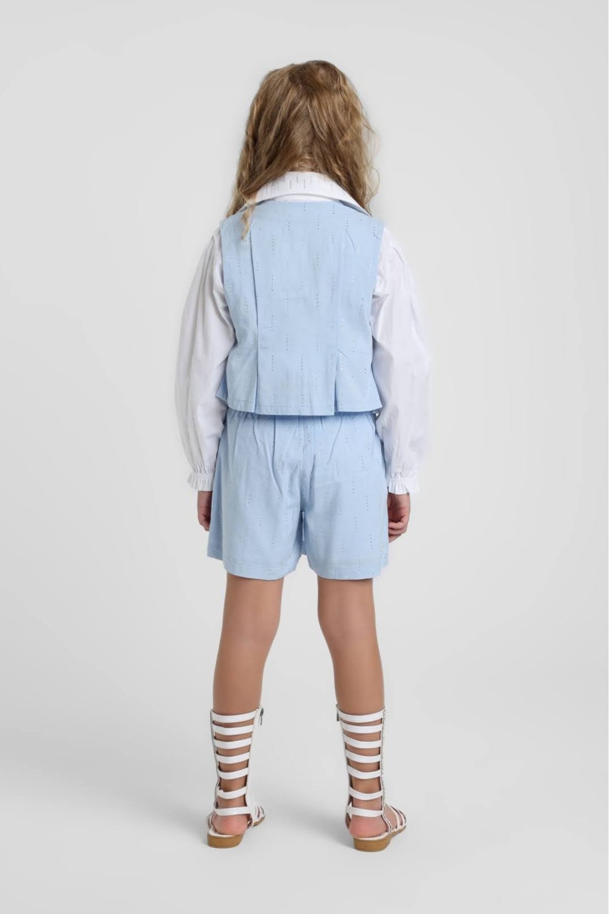 5-9 Yaş Vera Chic Kız Çocuk 3'Lü Takım-Mavi