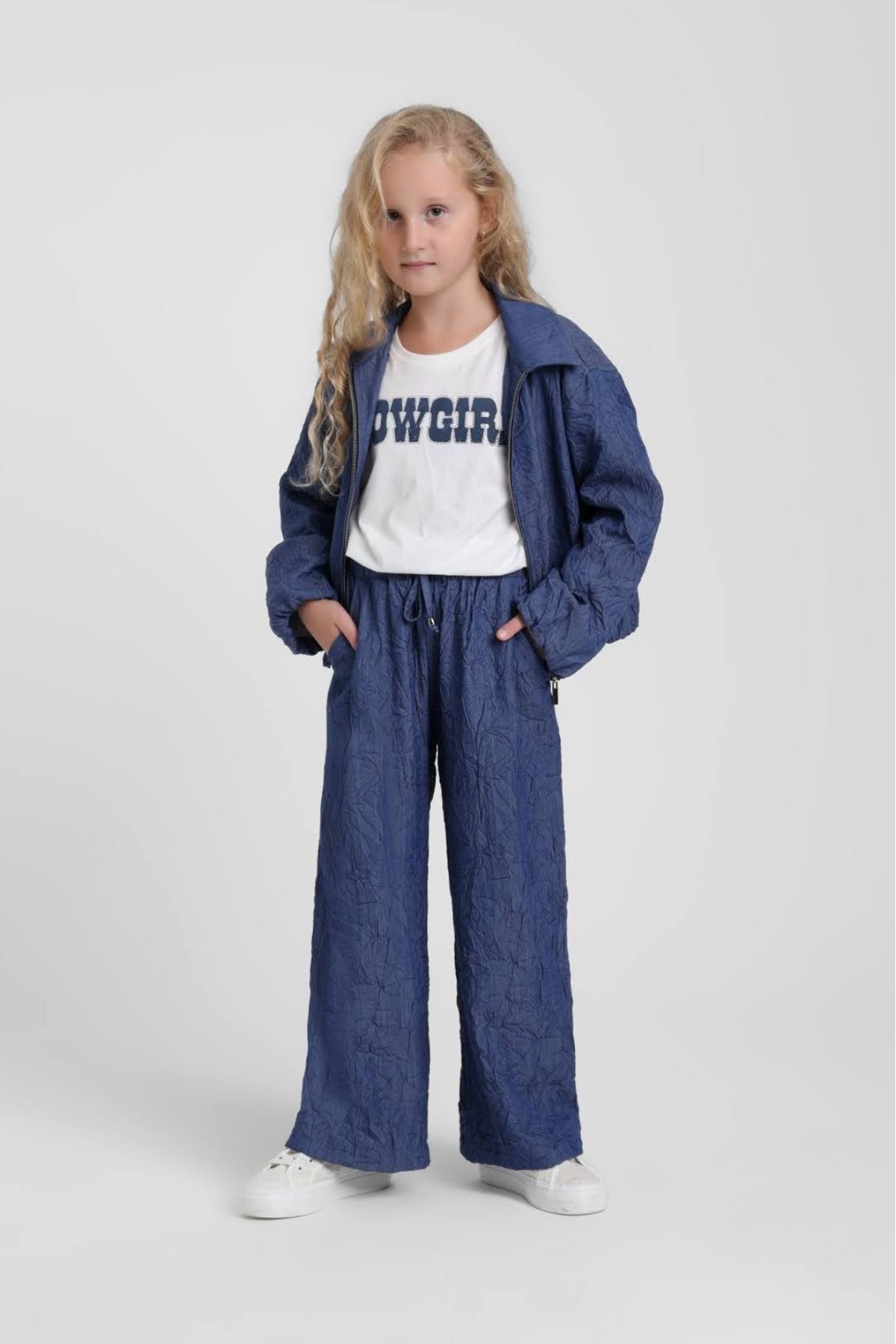 5-9 Yaş Blue Cotto Pantolonlu 3'Lü Takım-İndigo