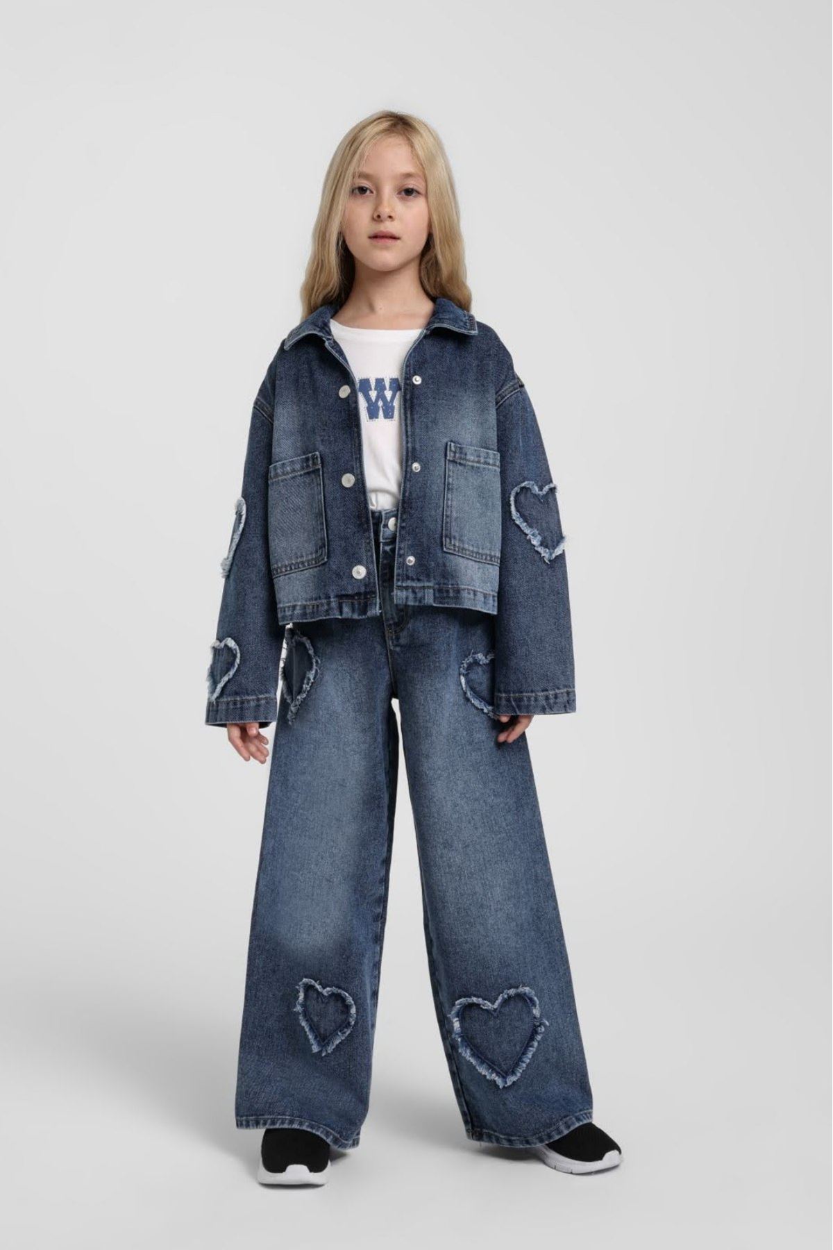 5-14 Yaş Musness Cowgırls Kız Çocuk 3'Lü Takım-İndigo