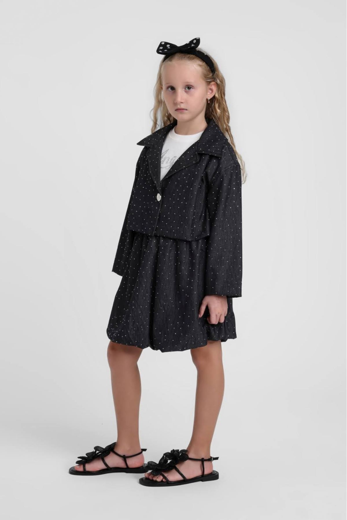 5-14 Yaş Magic Lina Kız Çocuk 3'Lü Takım-Siyah